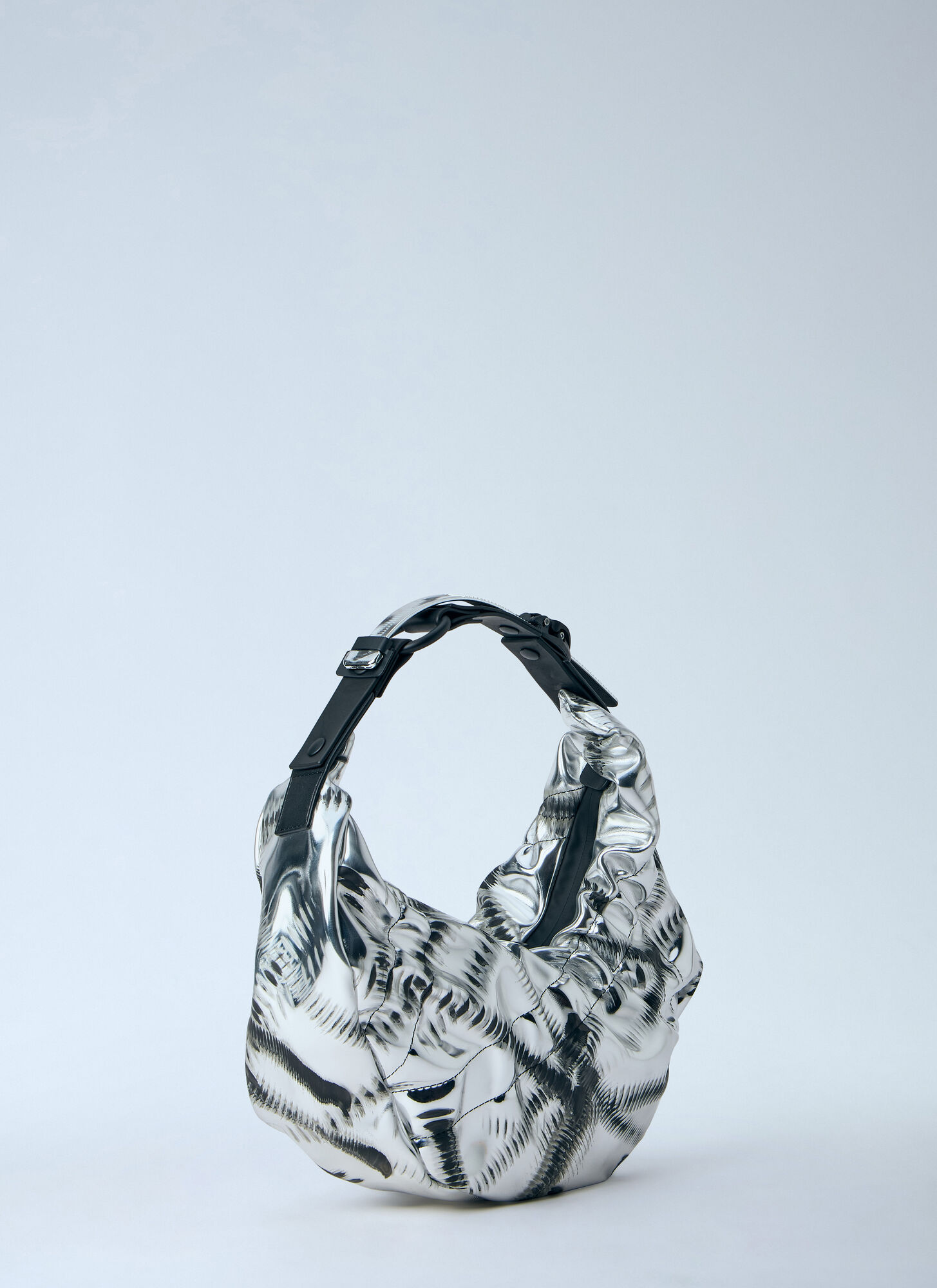  Innerraum Innerraum Object Hm2 Small Crunch Half Moon Bag -  Crossbody Bags Silver One Size 
