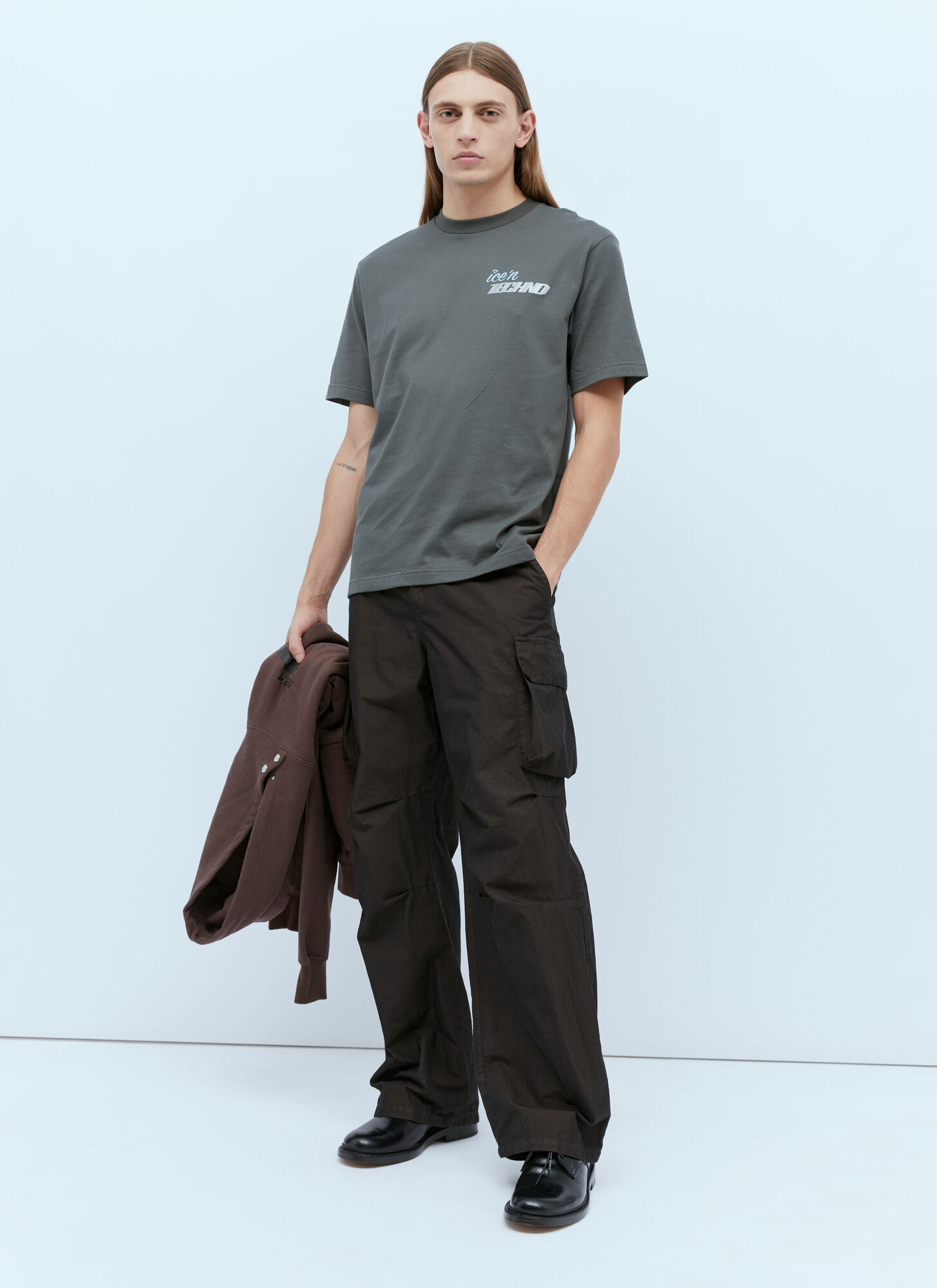  Ice & Techno Ice & Techno Ice'n Logo Print T-shirt - Mann T-shirts Grey S 