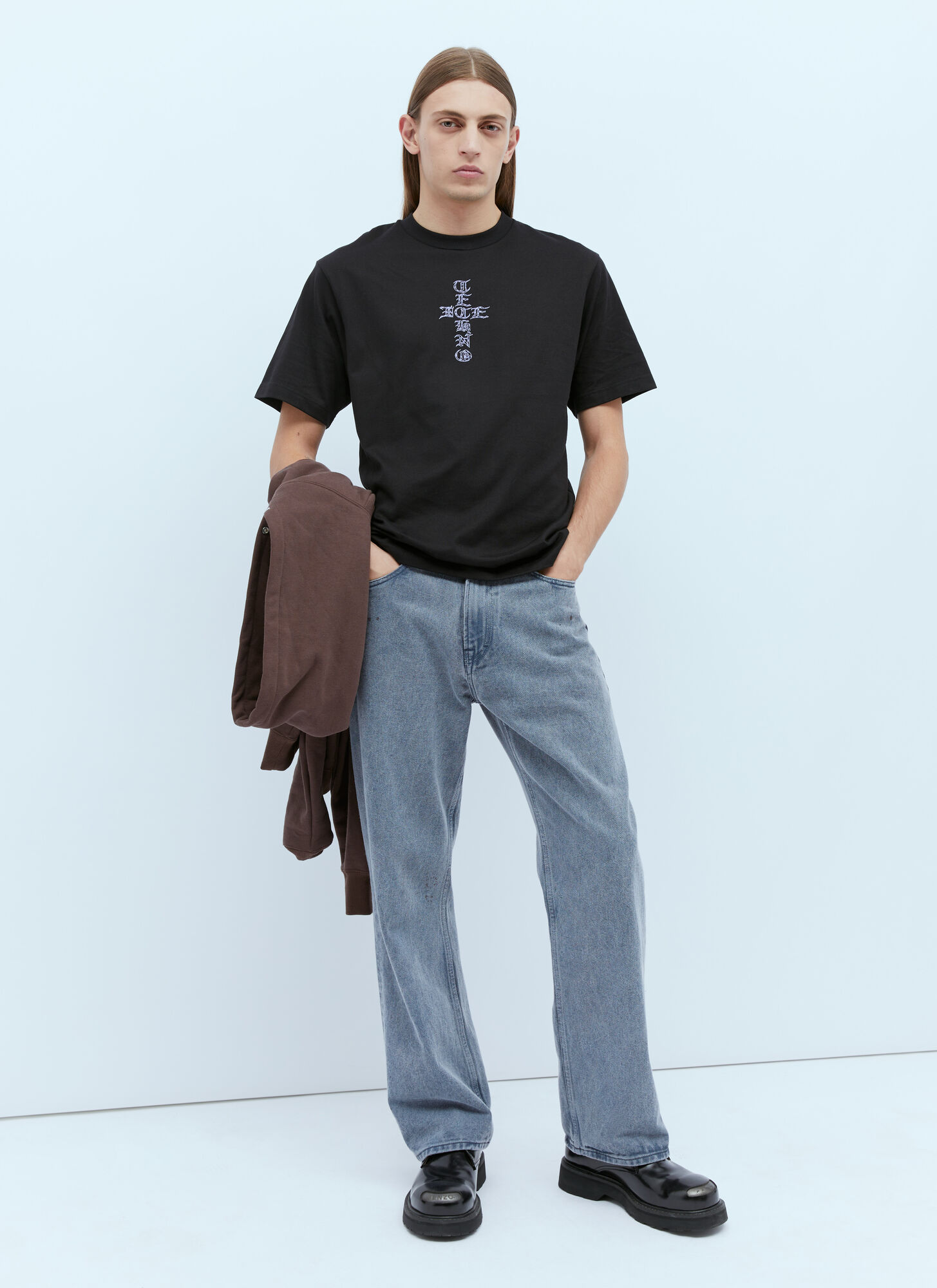  Ice & Techno Ice & Techno Cross Logo Print T-shirt - Mann T-shirts Black M 