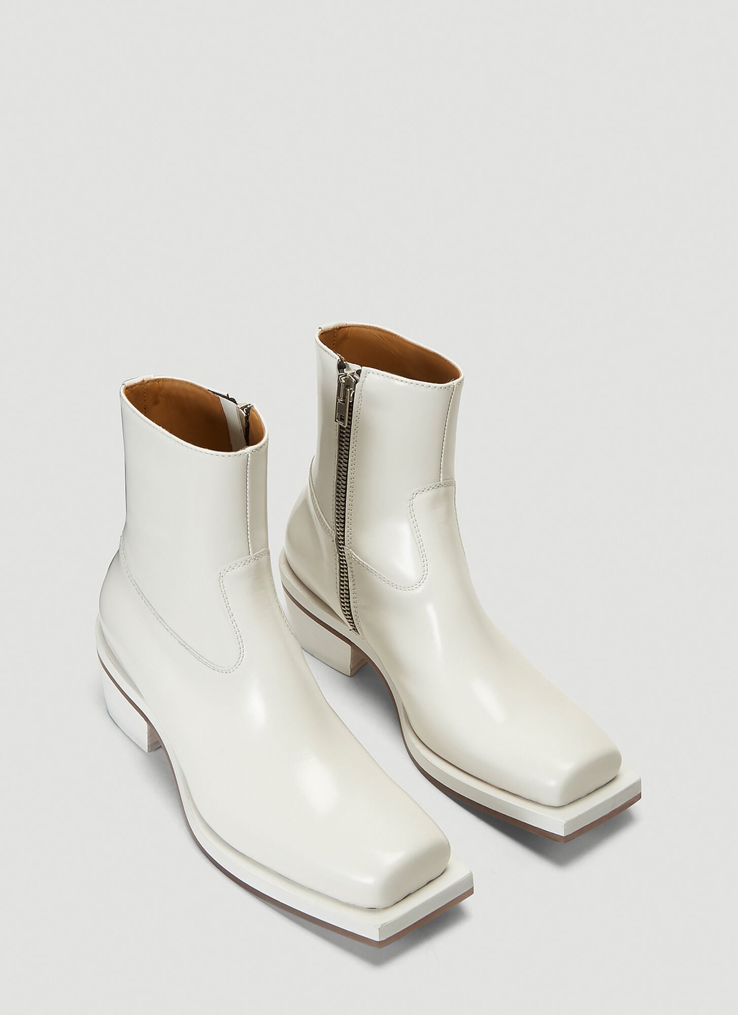  Ion Ion Squared-toe Cowboy Boots -  Stiefel White Eu - 39 
