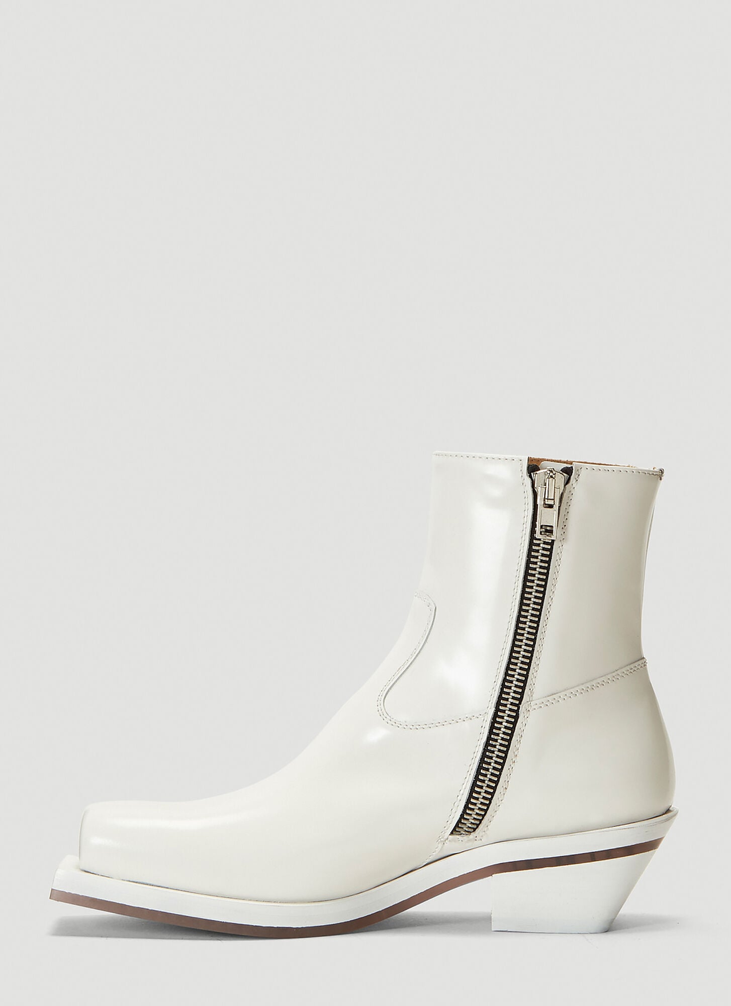  Ion Ion Squared-toe Cowboy Boots -  Stiefel White Eu - 39 