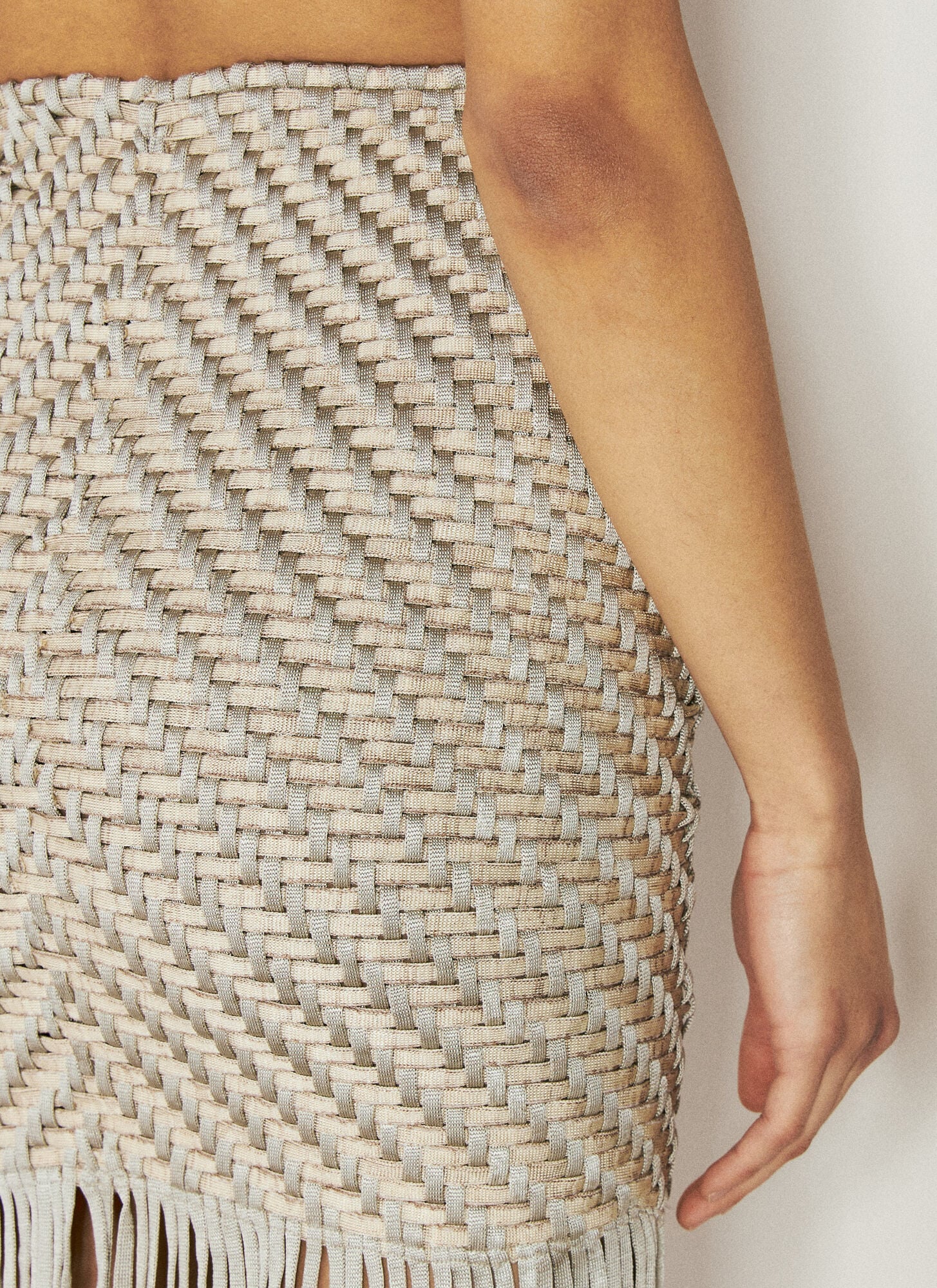  Isa Boulder Isa Boulder Chevron-weave Mini Skirt - Frau Röcke Grey M 