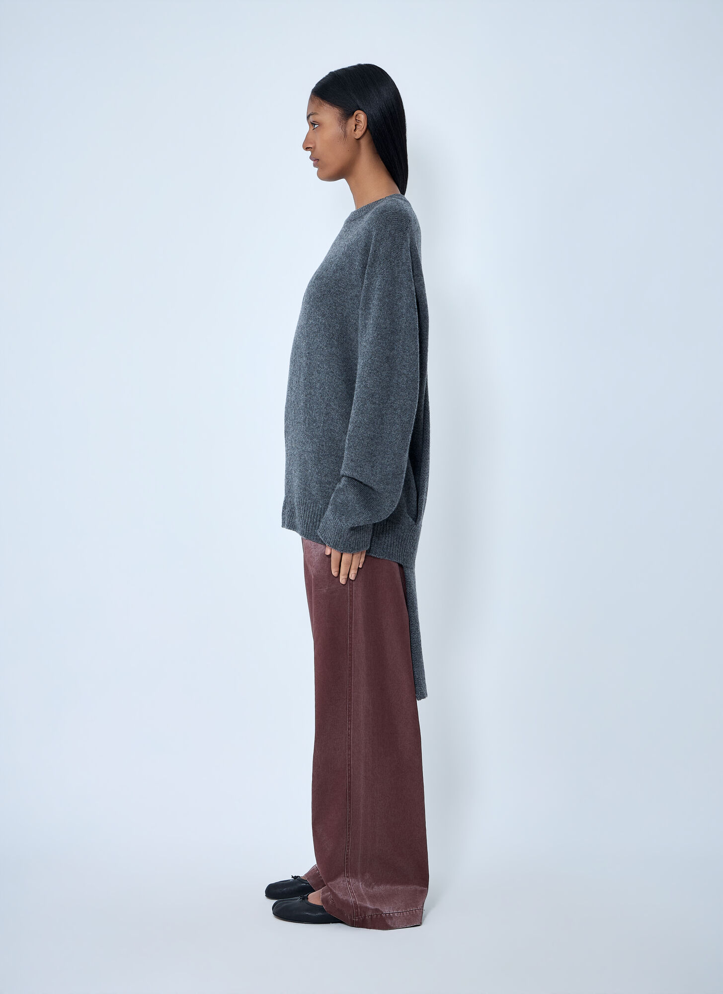  Issey Miyake Issey Miyake Oversized Knit Sweater - Frau Strick Black 2 