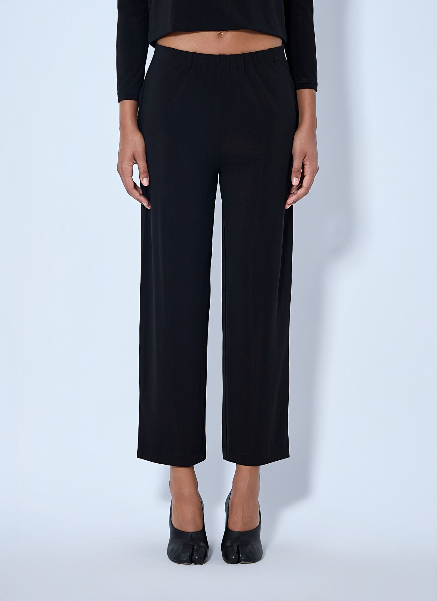 Issey Miyake Elasticated Waist Trousers - Woman Pants Black 1　イッセイ ミヤケ 伸縮性ウエスト パンツ - ウィメンズ パンツ ブラック 1 Issey