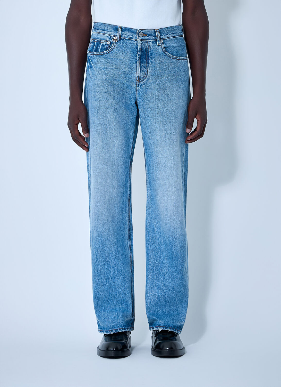 Jacquemus Le De-nime Droit Jeans Multicolor In Blue
