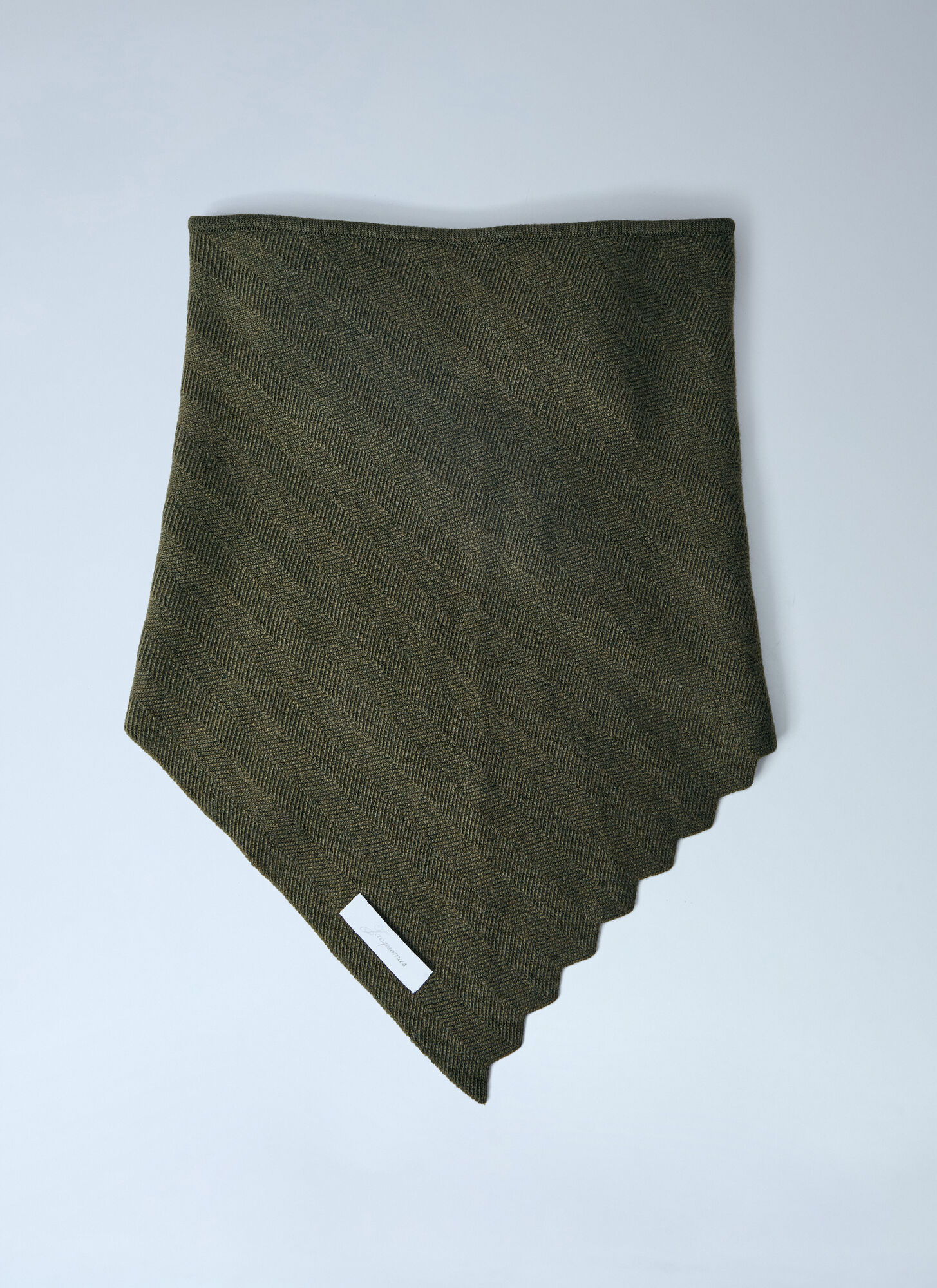 JACQUEMUS Jacquemus Le Chale Chevron Scarf - Man Scarves Green One Size　Jacquemus Le Chale シェブロン スカーフ - マン スカーフ グリーン フリー サイズ
