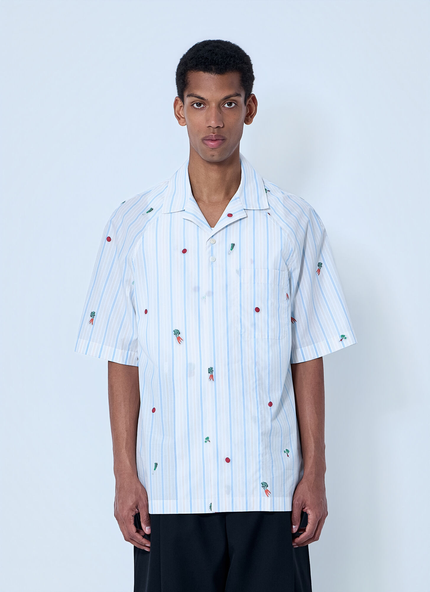 JACQUEMUS Jacquemus La Chemise Romarin Shirt - Man Shirts Blue Fr - 44　Jacquemus La Chemise Romarin シャツ - 男性シャツ ブルー Fr - 44