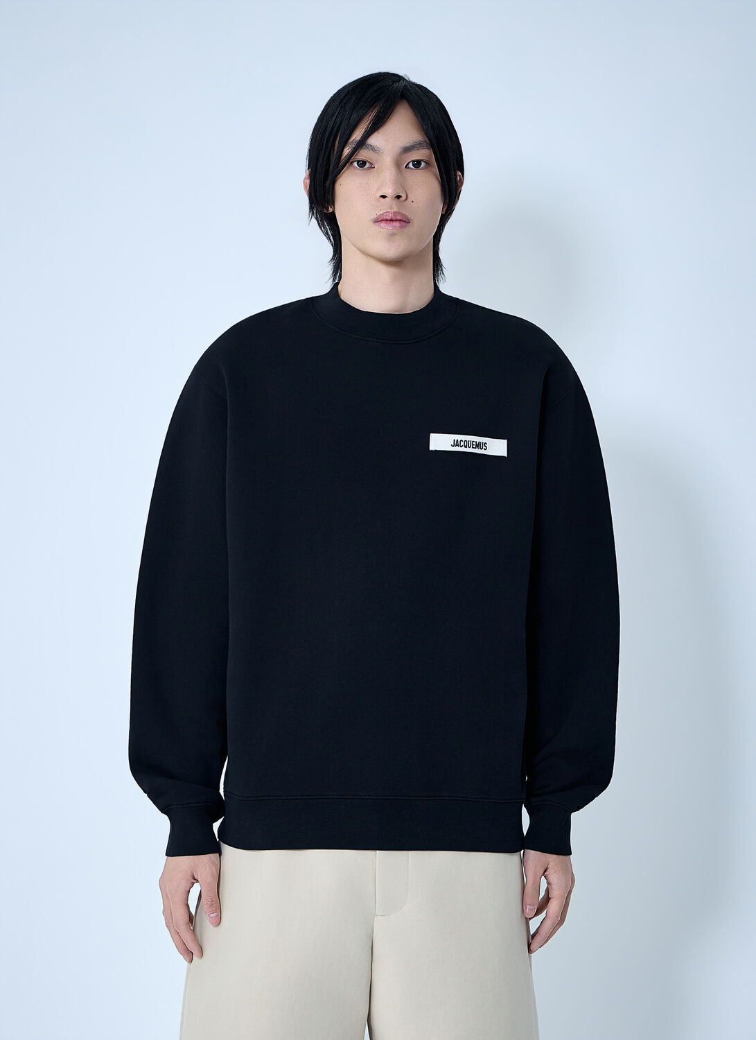 Jacquemus Le Camionneur Gros Grain Sweatshirt – Man Sweatshirts Black S