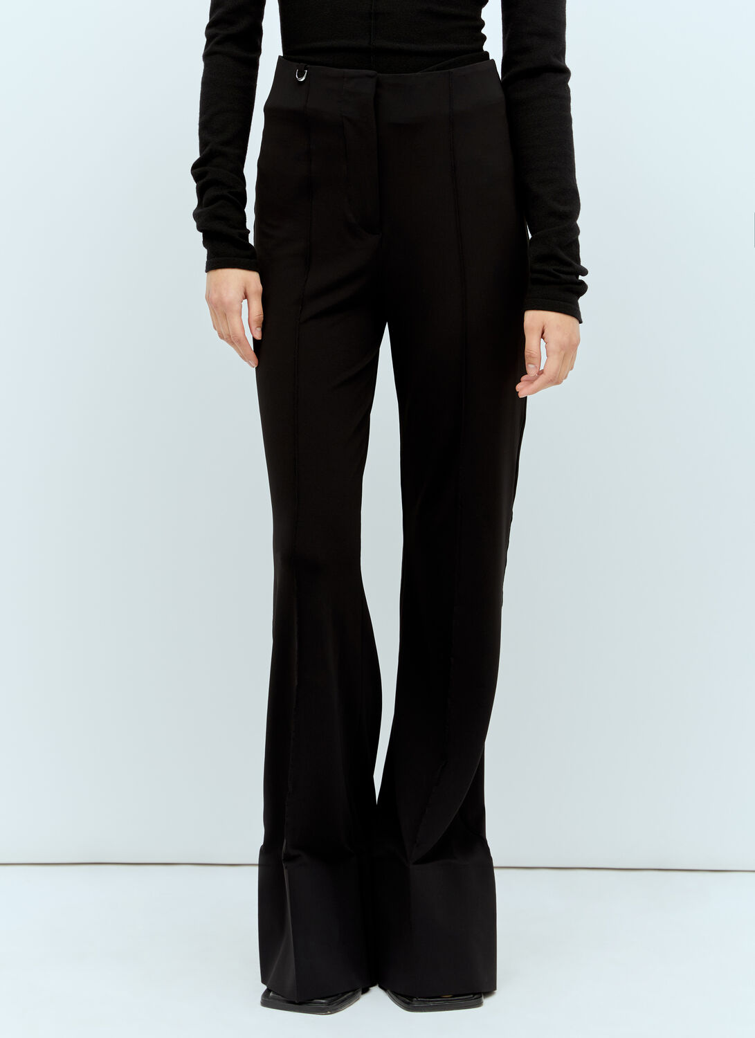 Jacquemus Apollo High-waist Flared Pants In Black