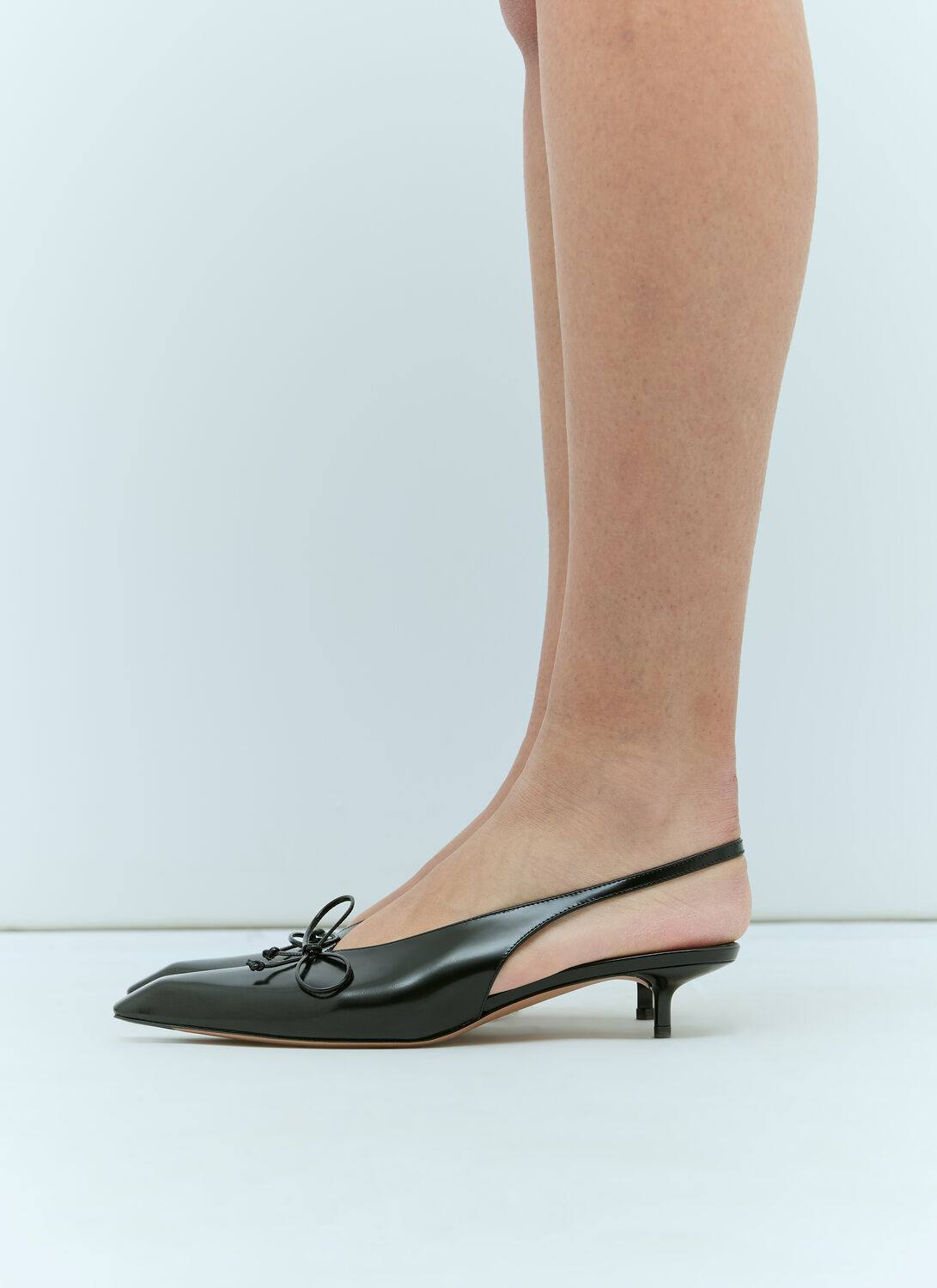 Shop Jacquemus Les Slingbacks Cubisto Heels In Black