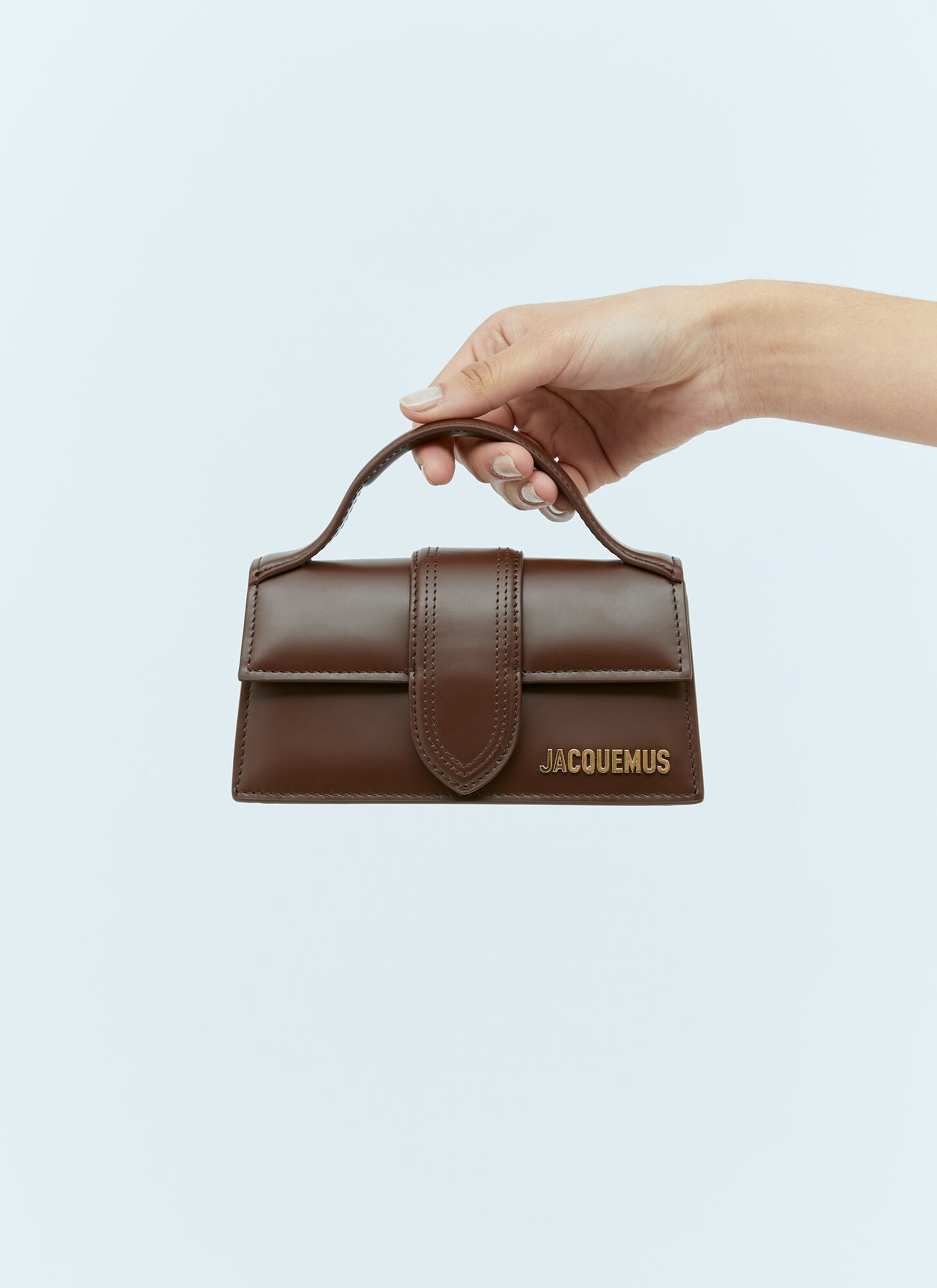 Shop Jacquemus Le Bambino Handbag In Brown