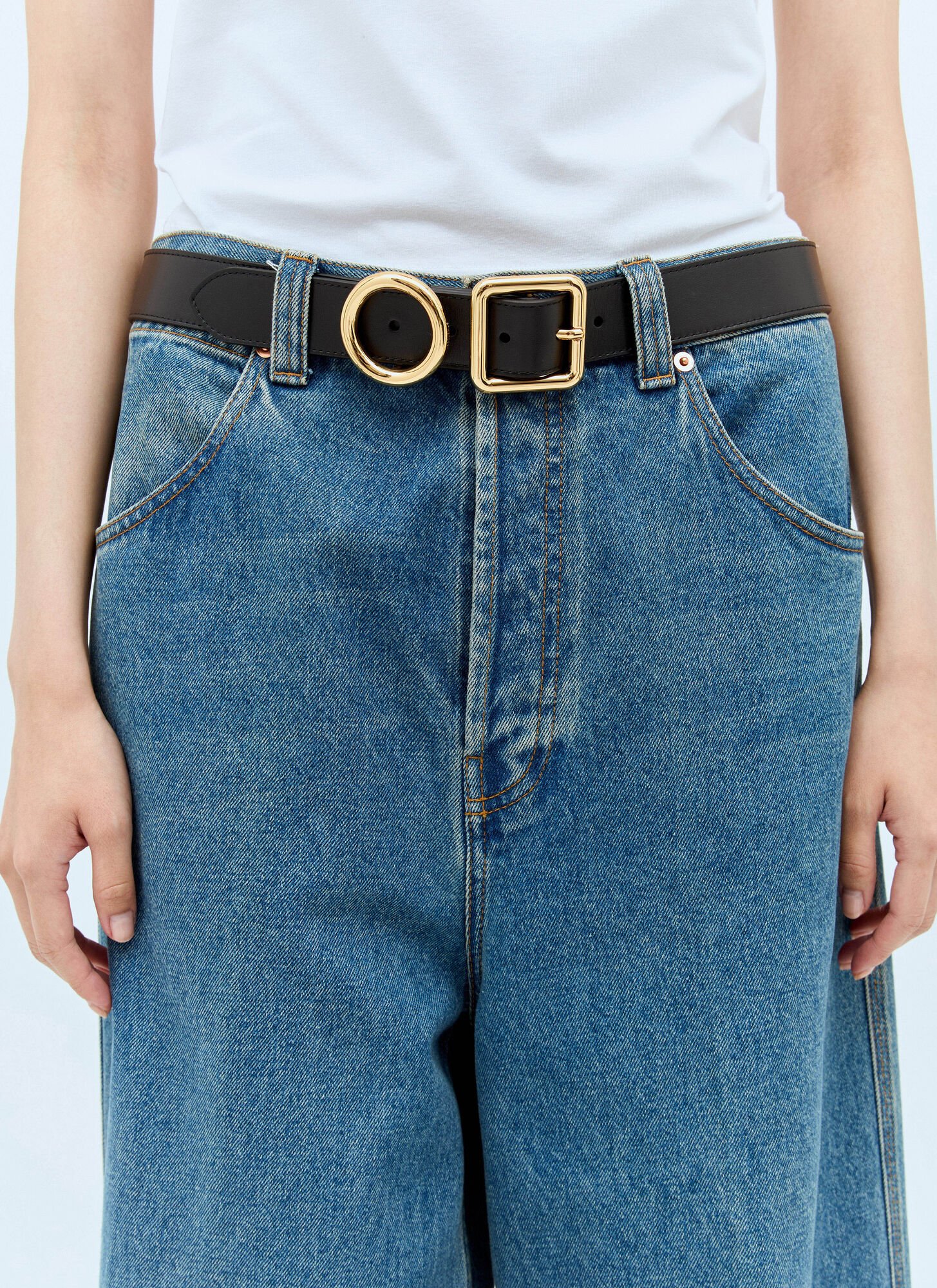 Jacquemus Le Ceinture Regalo Leather Belt In Black