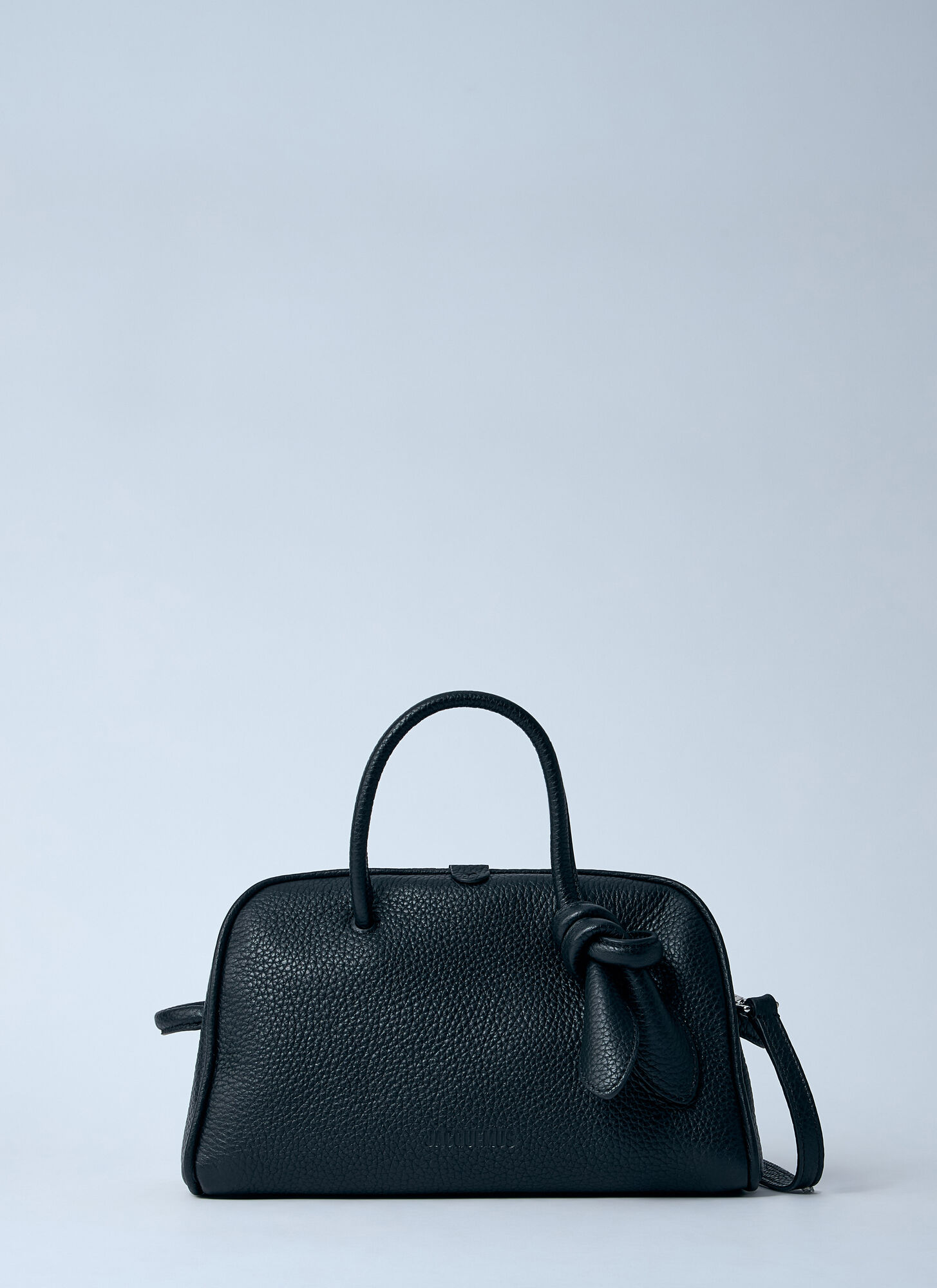 Jacquemus Le Petit Turismo Leather Top Handle Bag In Black