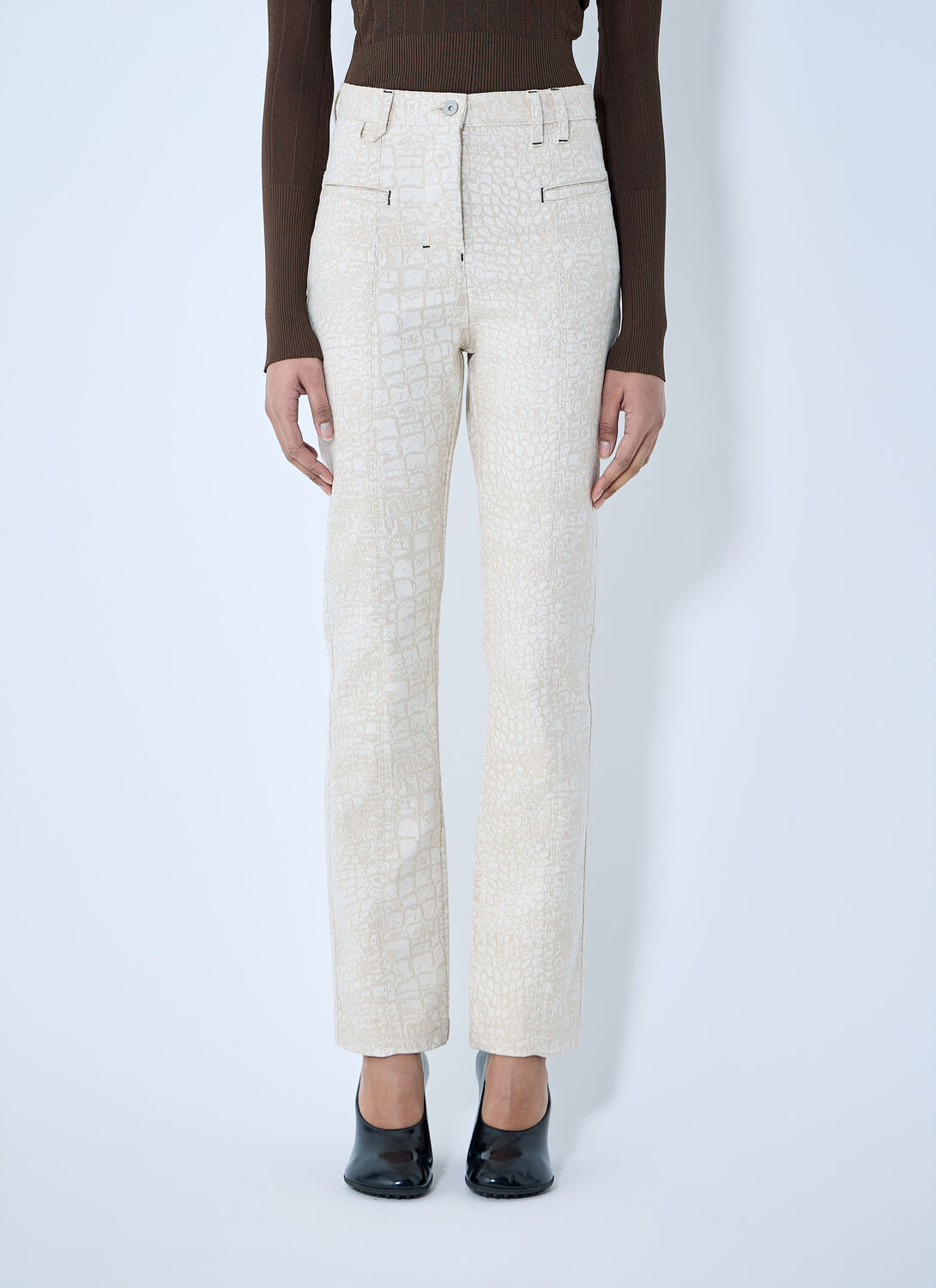 Jacquemus Women Le De Nimes Jeans In Beige