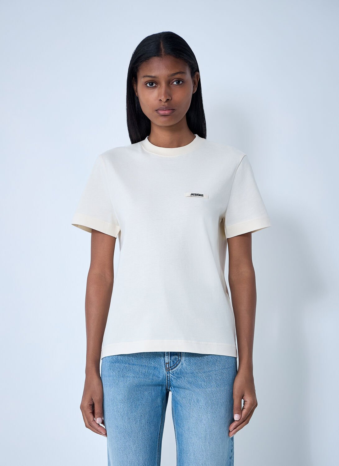 Jacquemus Relaxed-fit Cotton T-shirt With Subtle Logo In White
