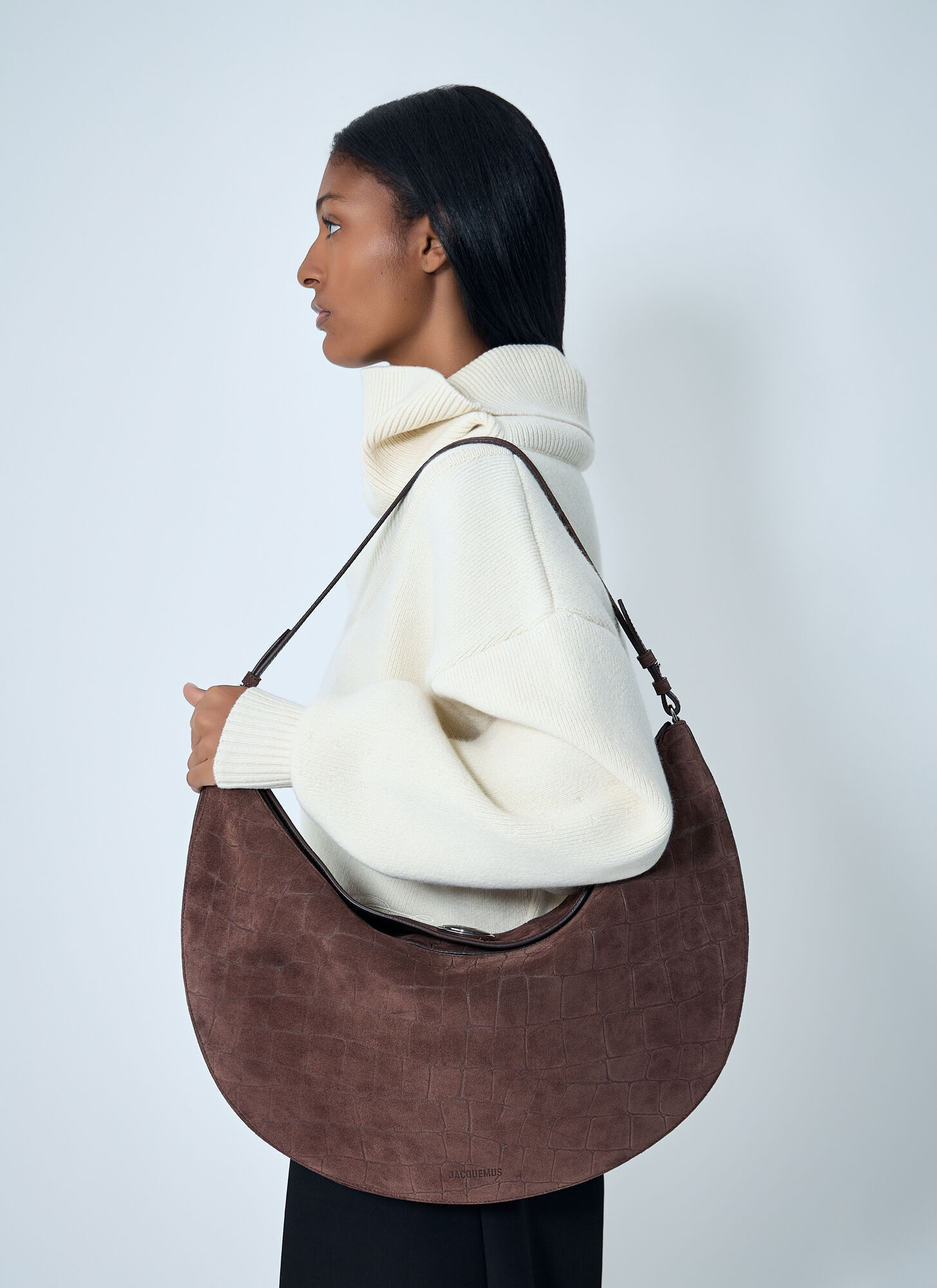  Jacquemus Jacquemus Le Calisso Round Shoulder Bag - Frau Schultertaschen Dark Brown One Size 