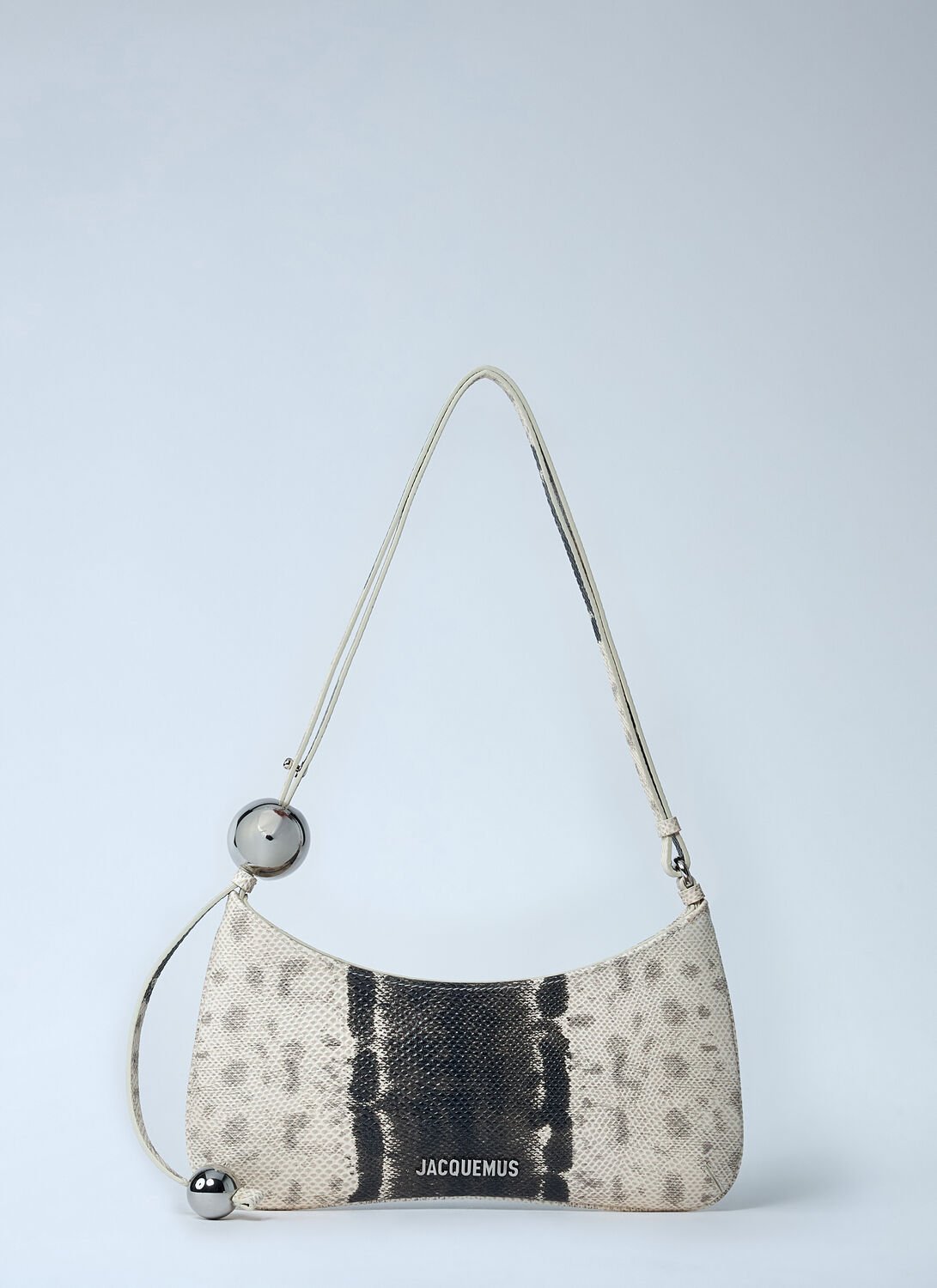 Jacquemus The Bisou Perle Ball-embellished Shoulder Bag In Sand