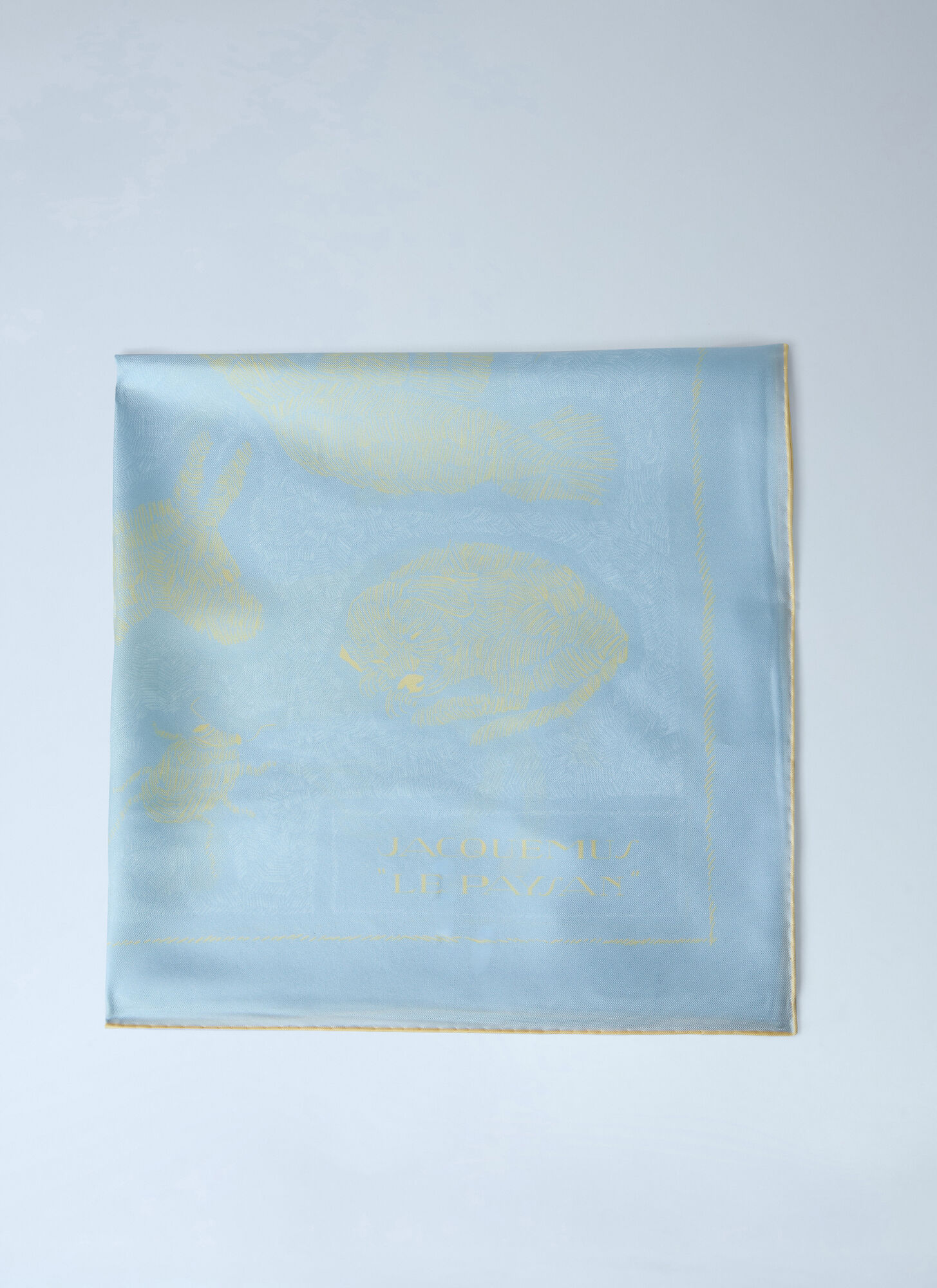 JACQUEMUS Jacquemus Le Foulard Paysan - Woman Scarves Blue One Size　Jacquemus Le Foulard Paysan - 女性用スカーフ ブルー フリーサイズ