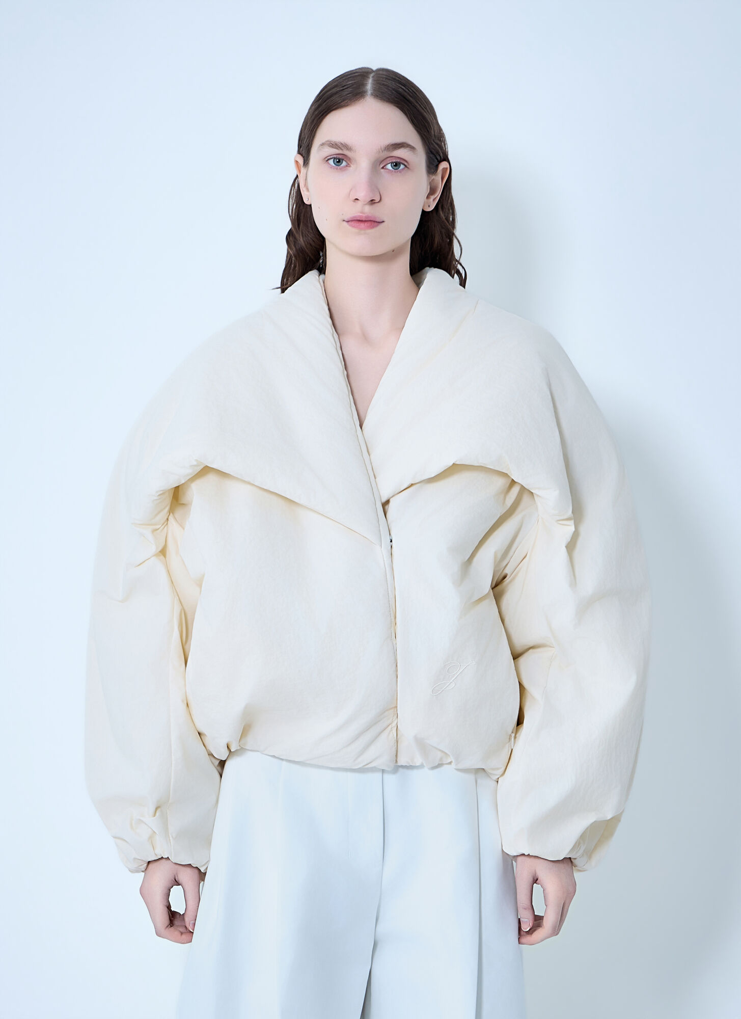 Jacquemus The Châle Bomber Jacket - Woman Jackets White Fr - 34