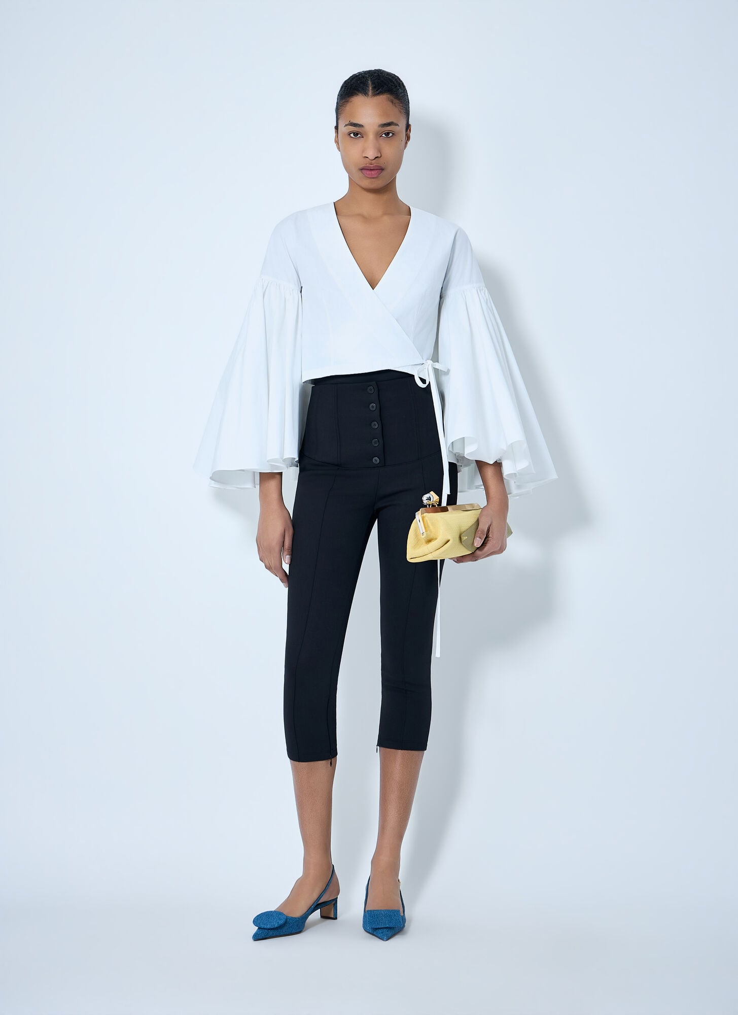  Jacquemus Jacquemus V-neck Wrap Blouse - Frau Tops White Fr - 36 