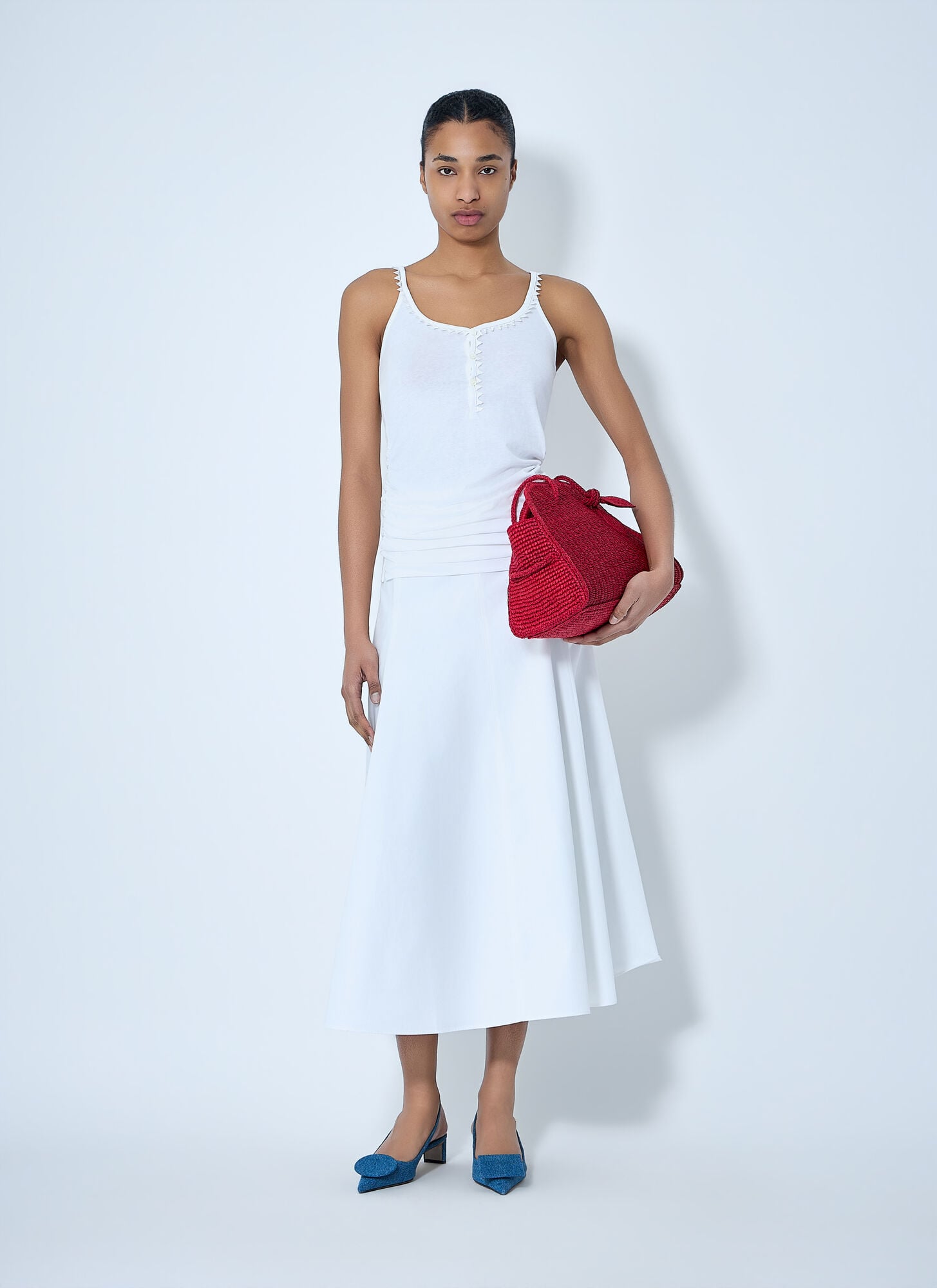  Jacquemus Jacquemus A-line Midi Skirt - Frau Röcke White Fr - 36 