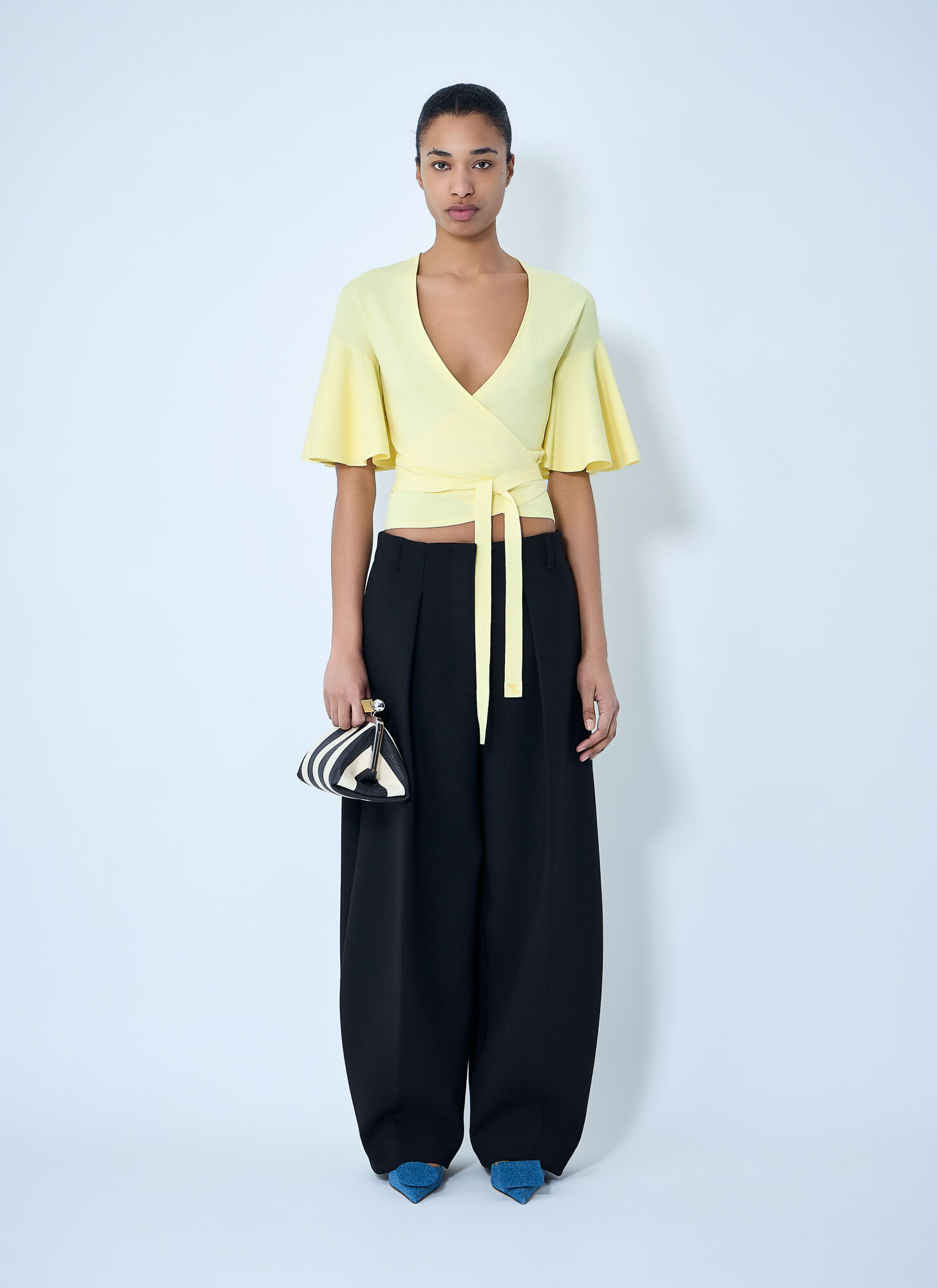  Jacquemus Jacquemus Wrap Knit Top - Frau Tops Yellow Fr - 34 