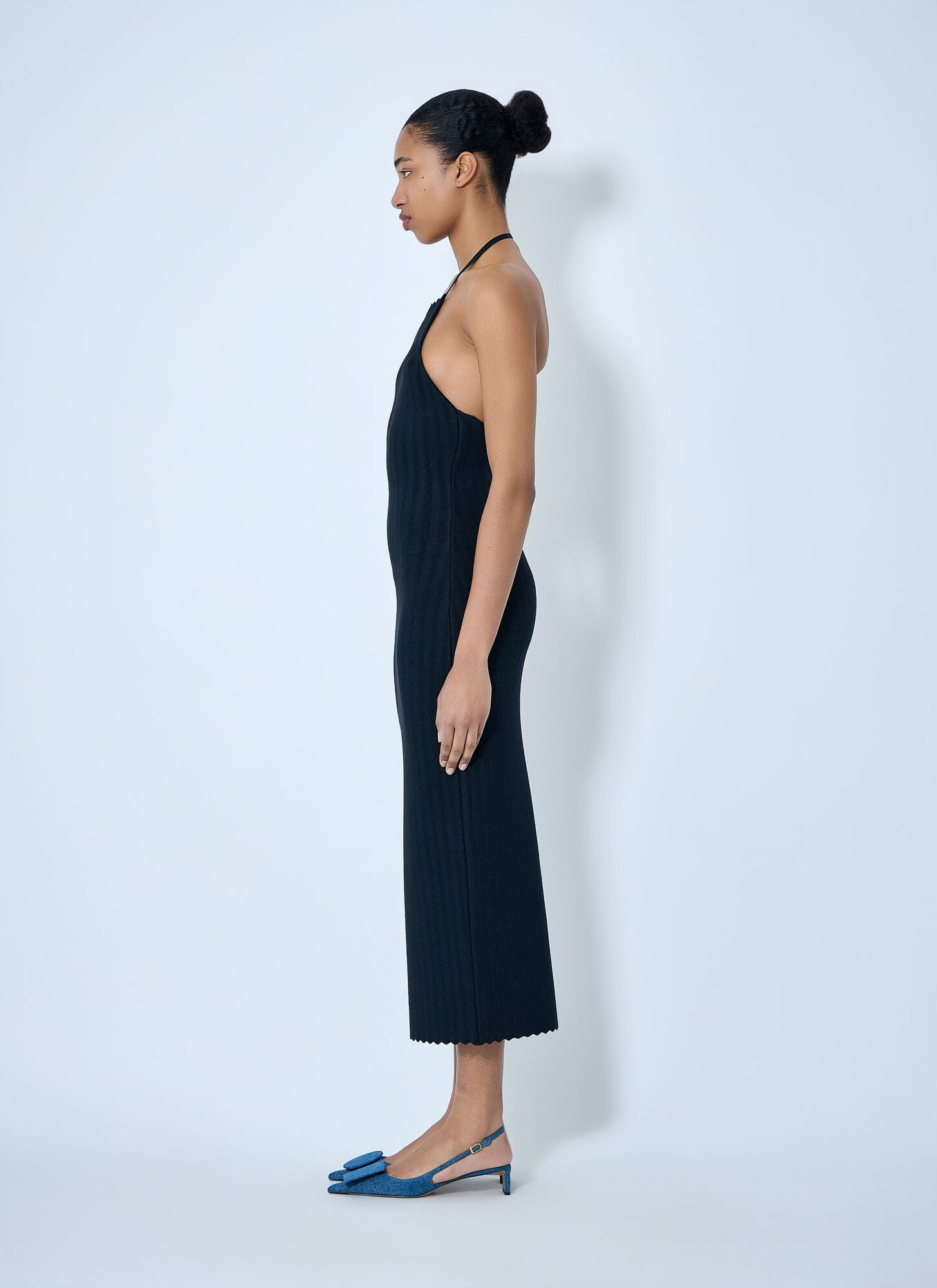  Jacquemus Jacquemus Halterneck Ribbed Knit Dress - Frau Kleider Navy Fr - 36 