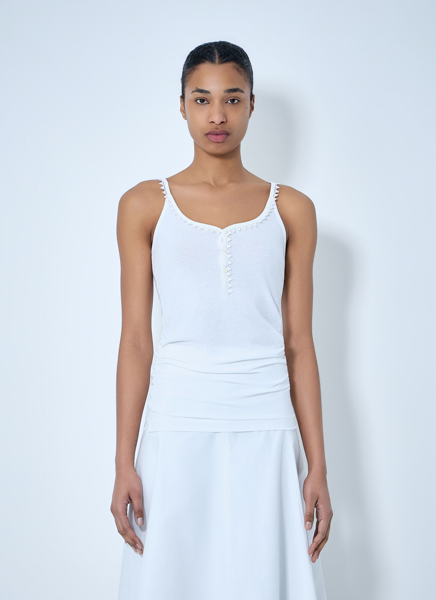JACQUEMUS Jacquemus Ribbed Detail Camisole - Woman Dresses White Xs　Jacquemus リブディテール キャミソール - 女性ドレス ホワイト Xs