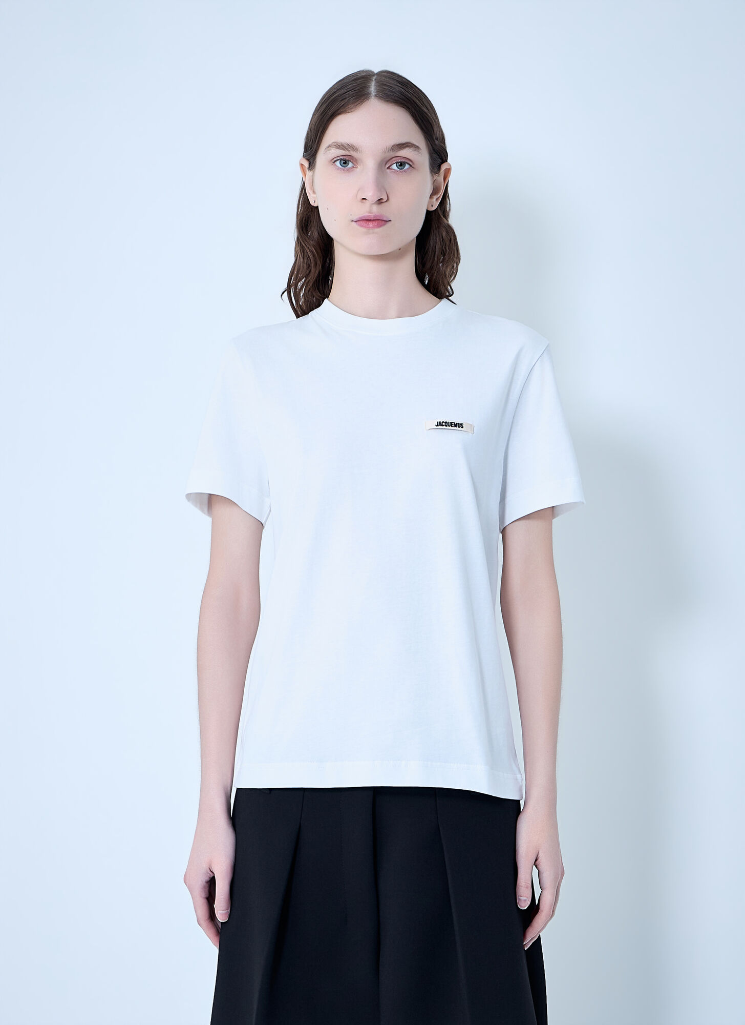 JACQUEMUS Jacquemus Gros Grain T-shirt - Woman T-shirts White Xs　Jacquemus Gros Grain T シャツ - 女性 T シャツ ホワイト Xs