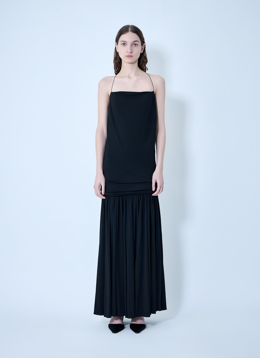 Jacquemus La Robe Abiha Long Dress - Woman Dresses Black S　Jacquemus La Robe Abiha ロング ドレス - 女性ドレス ブラック S Jacquemus