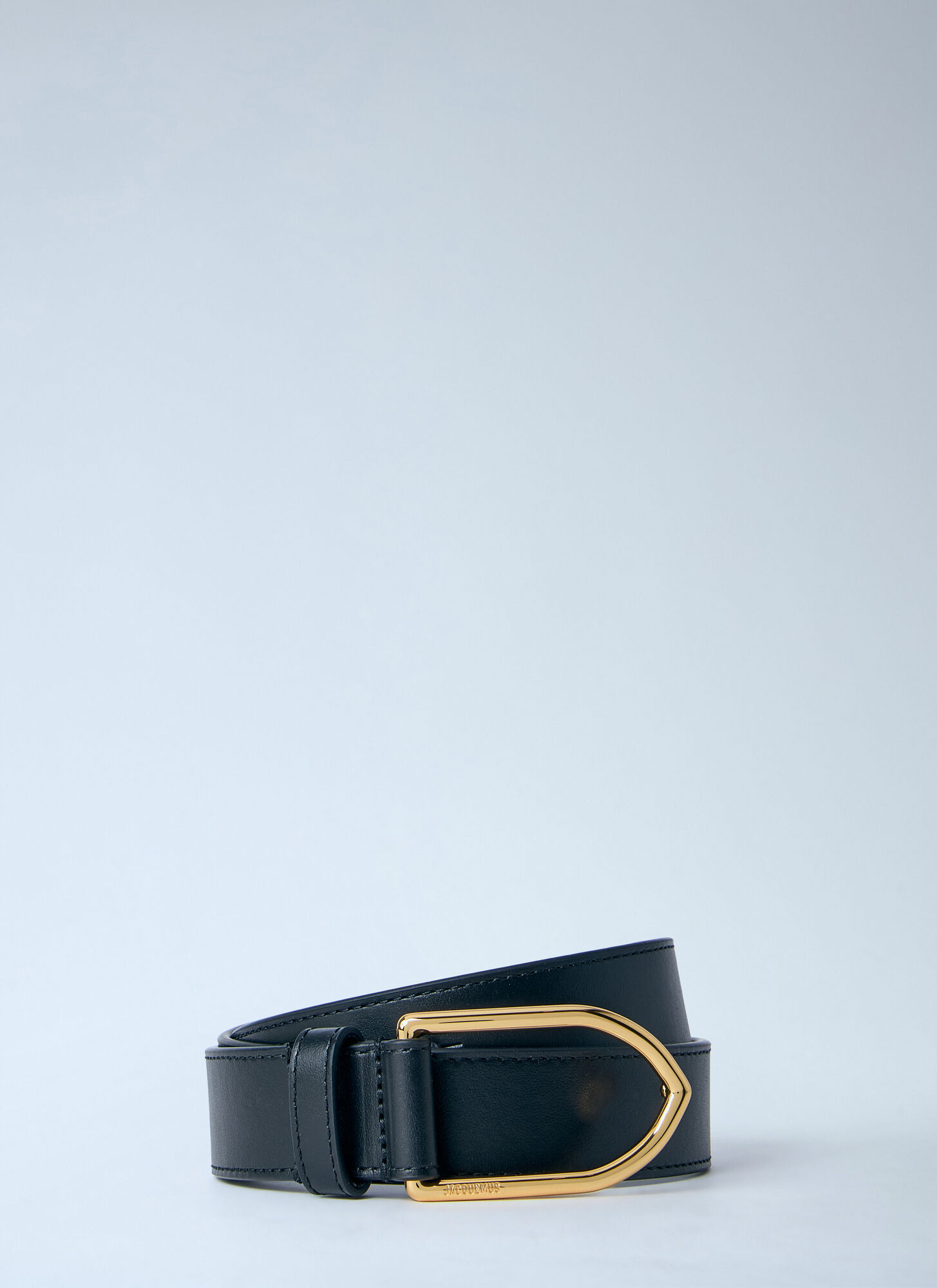 JACQUEMUS Jacquemus La Ceinture Bambino Leather Belt - Woman Belts Black 70　ジャックムス ラ セインチュール バンビーノ レザー ベルト - 女性ベルト ブラック 70