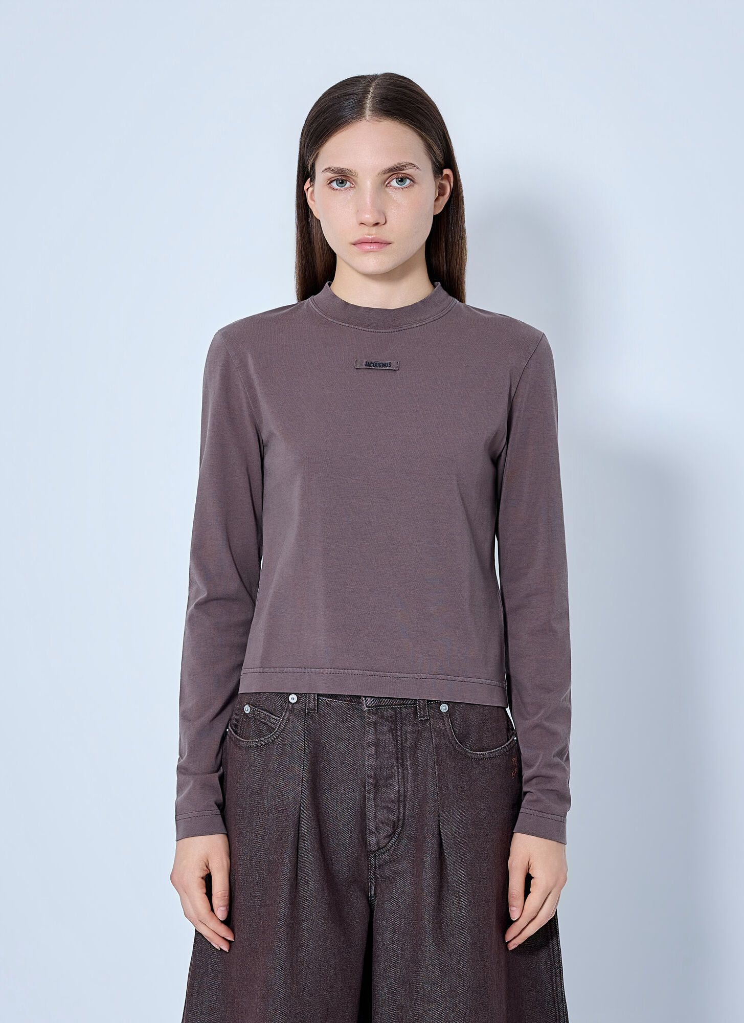 Jacquemus Gros Grain Short-Sleeve T-Shirt - Frau T-Shirts Purple S