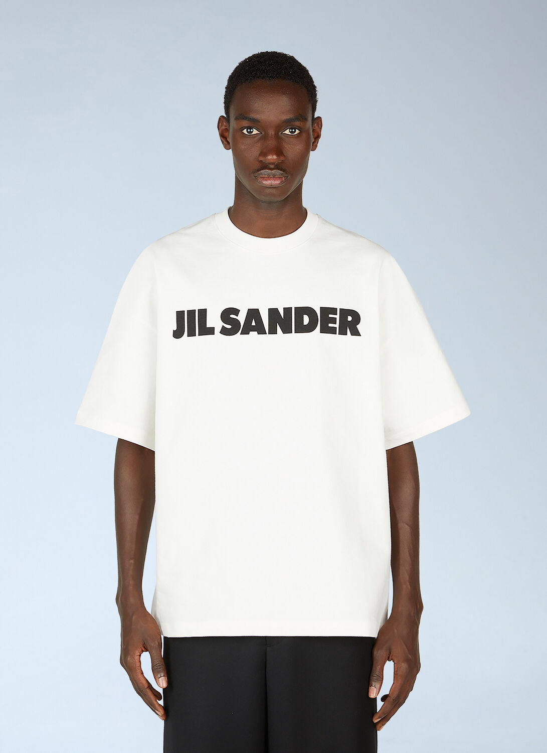 Jil Sander Logo Print T-shirt - Man T-shirts Cream Xl