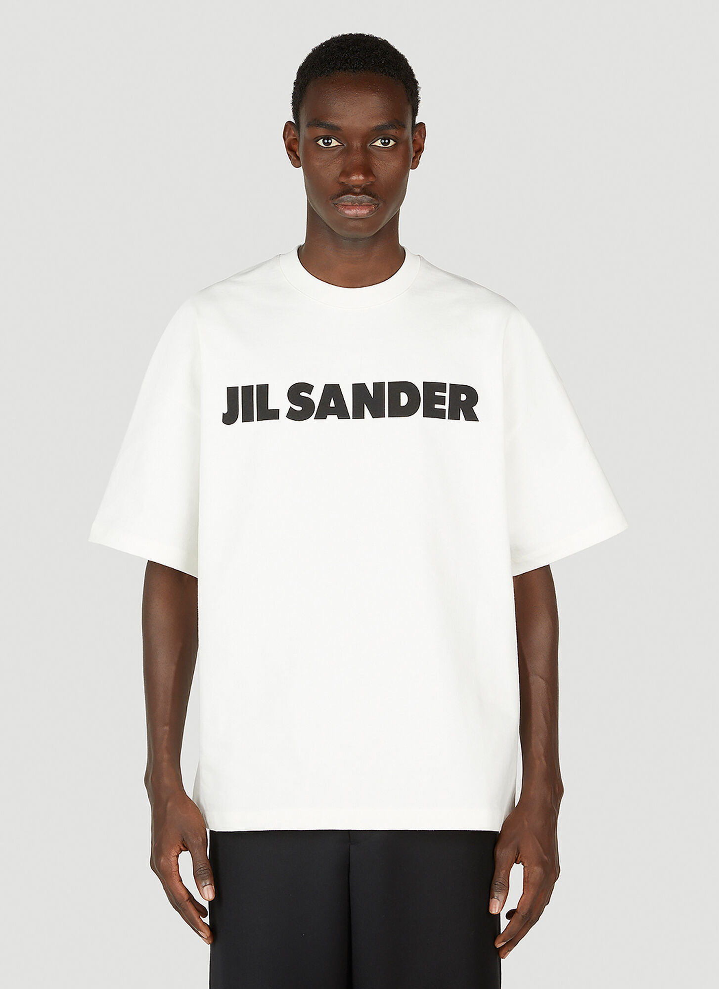 Jil Sander Logo Print T-Shirt - Man T-Shirts Cream L