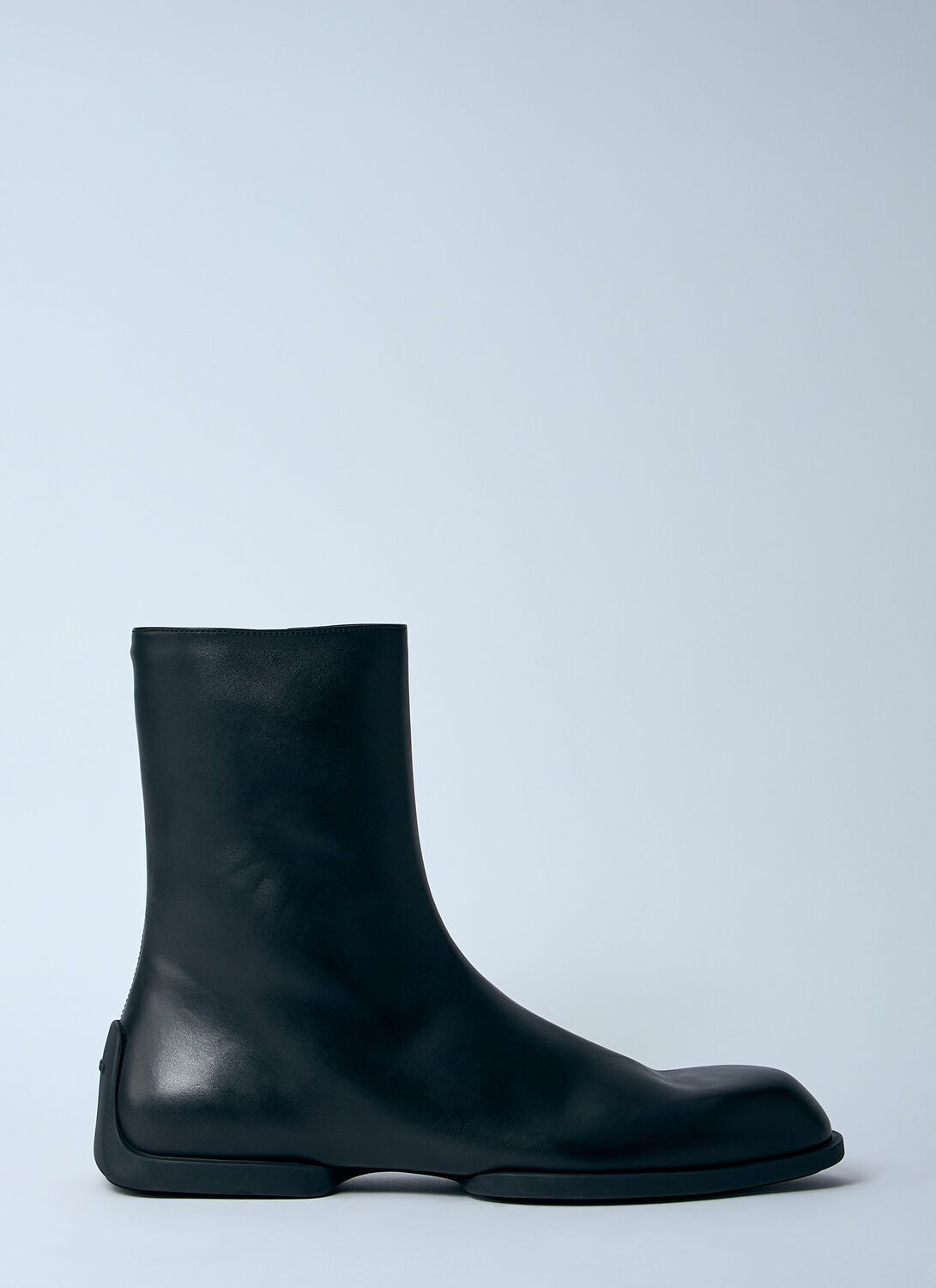 Jil Sander Men Leather Zip-up Ankle Boot In Blue