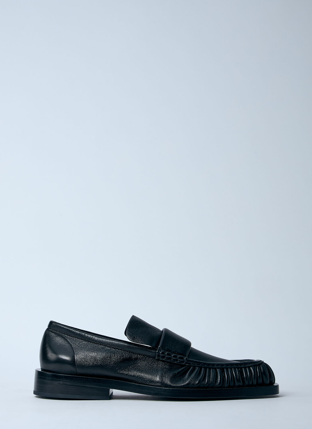 Jil Sander Leather Loafers In Black