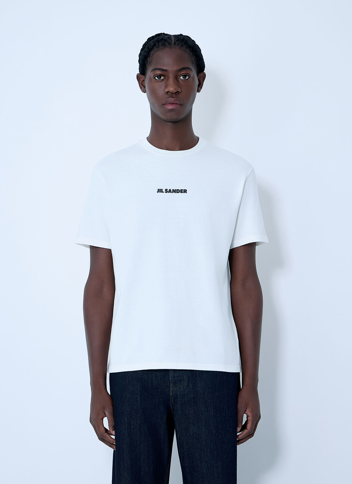 Jil Sander Logo Print T-Shirt - Man T-Shirts White L