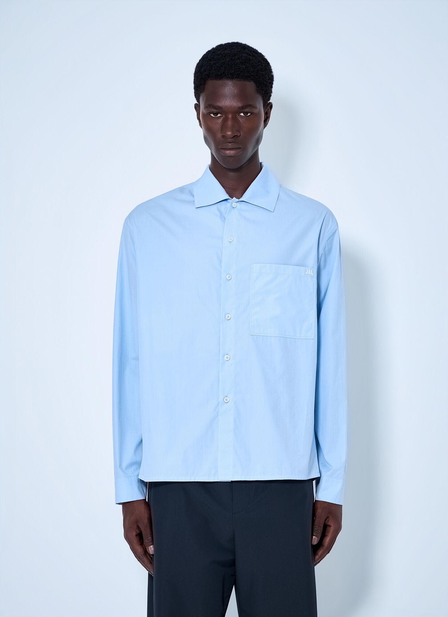 Jil Sander Button-Down Cotton Shirt - Man Shirts Blue It - 48