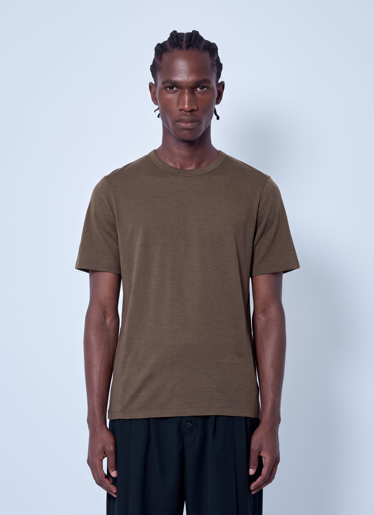 Jil Sander Uomo Marrone Cotton Crewneck T-Shirt - Man T-Shirts M