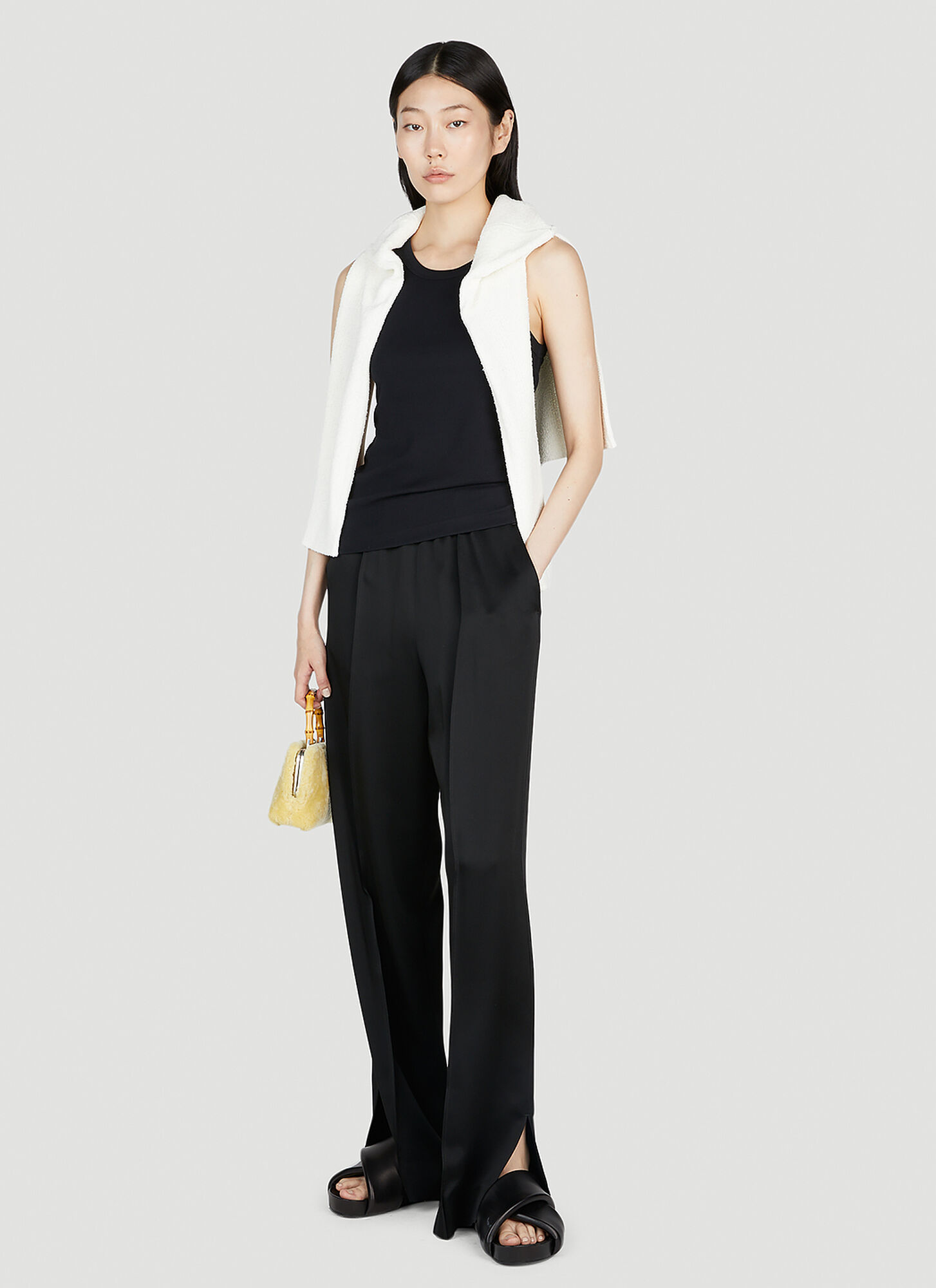  Jil Sander Jil Sander Split Cuff Pants - Frau Hosen Black Fr - 36 