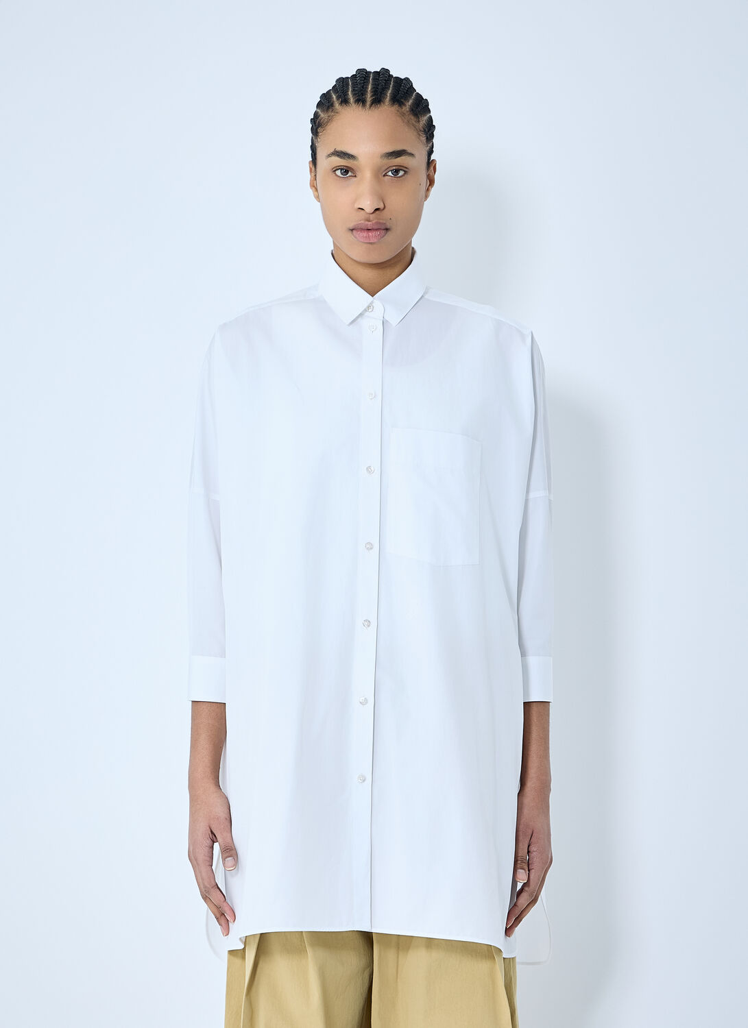 Jil Sander Women Cotton Sunday Shirt In Blue