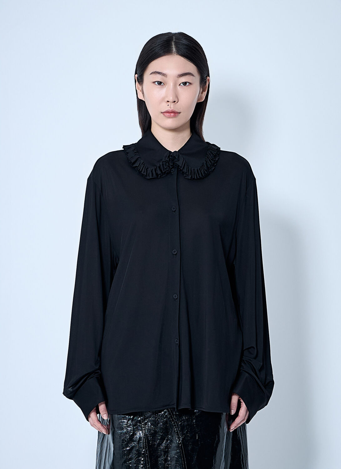 Jil Sander Viscose Shirt - Woman Shirts Black Fr - 36