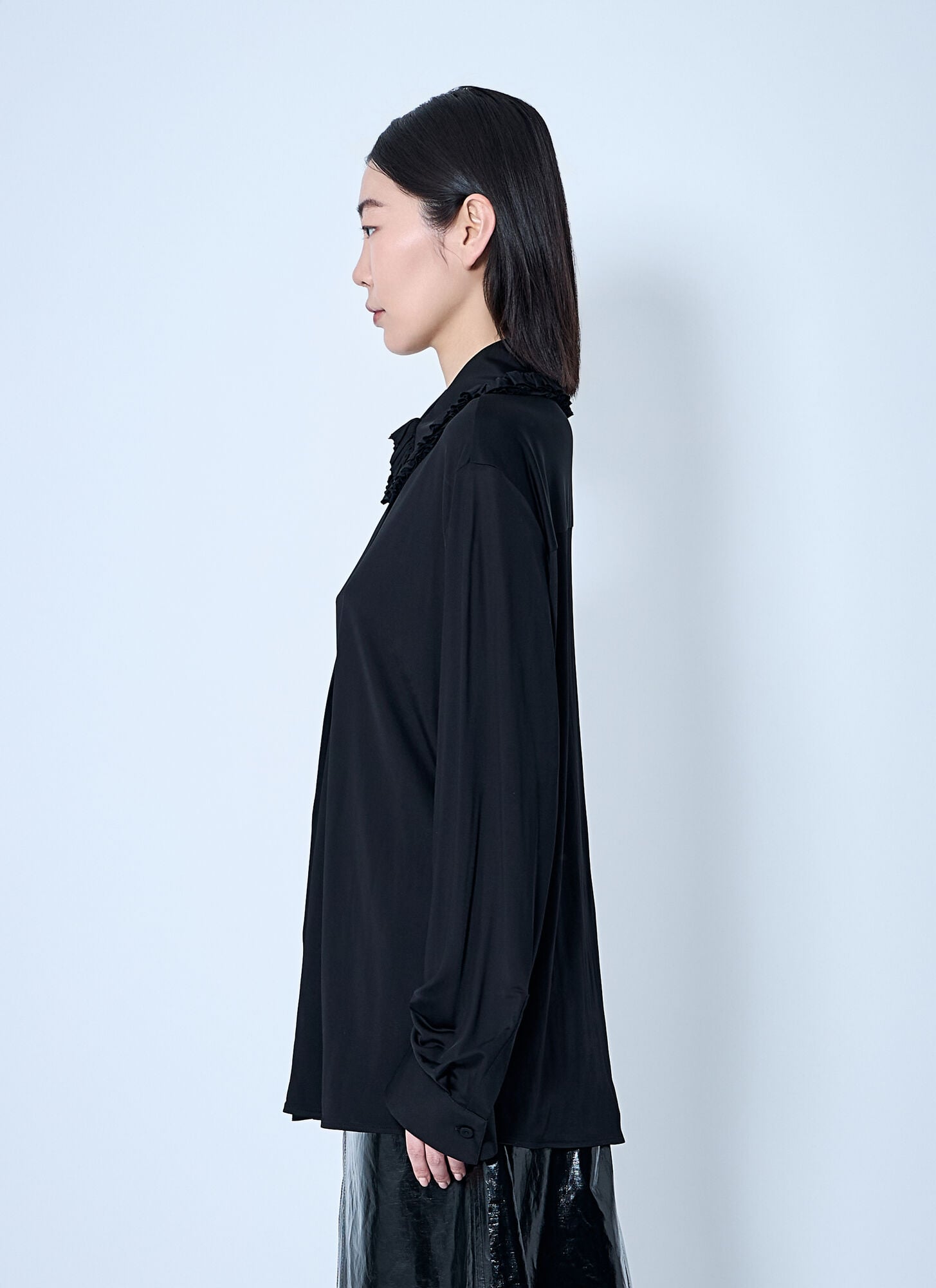  Jil Sander Jil Sander Viscose Shirt - Frau Hemden Black Fr - 36 
