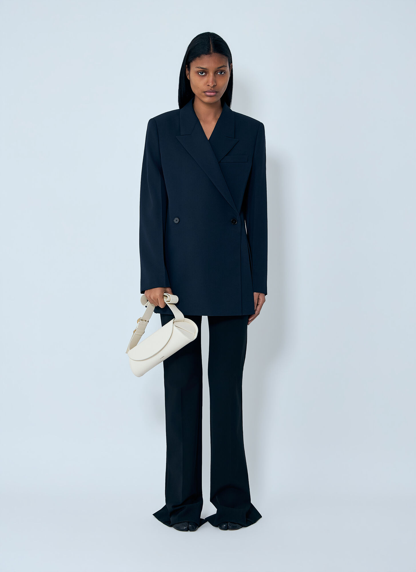  Jil Sander Jil Sander Double-breasted Wool Blazer - Frau Blazers Navy Fr - 36 