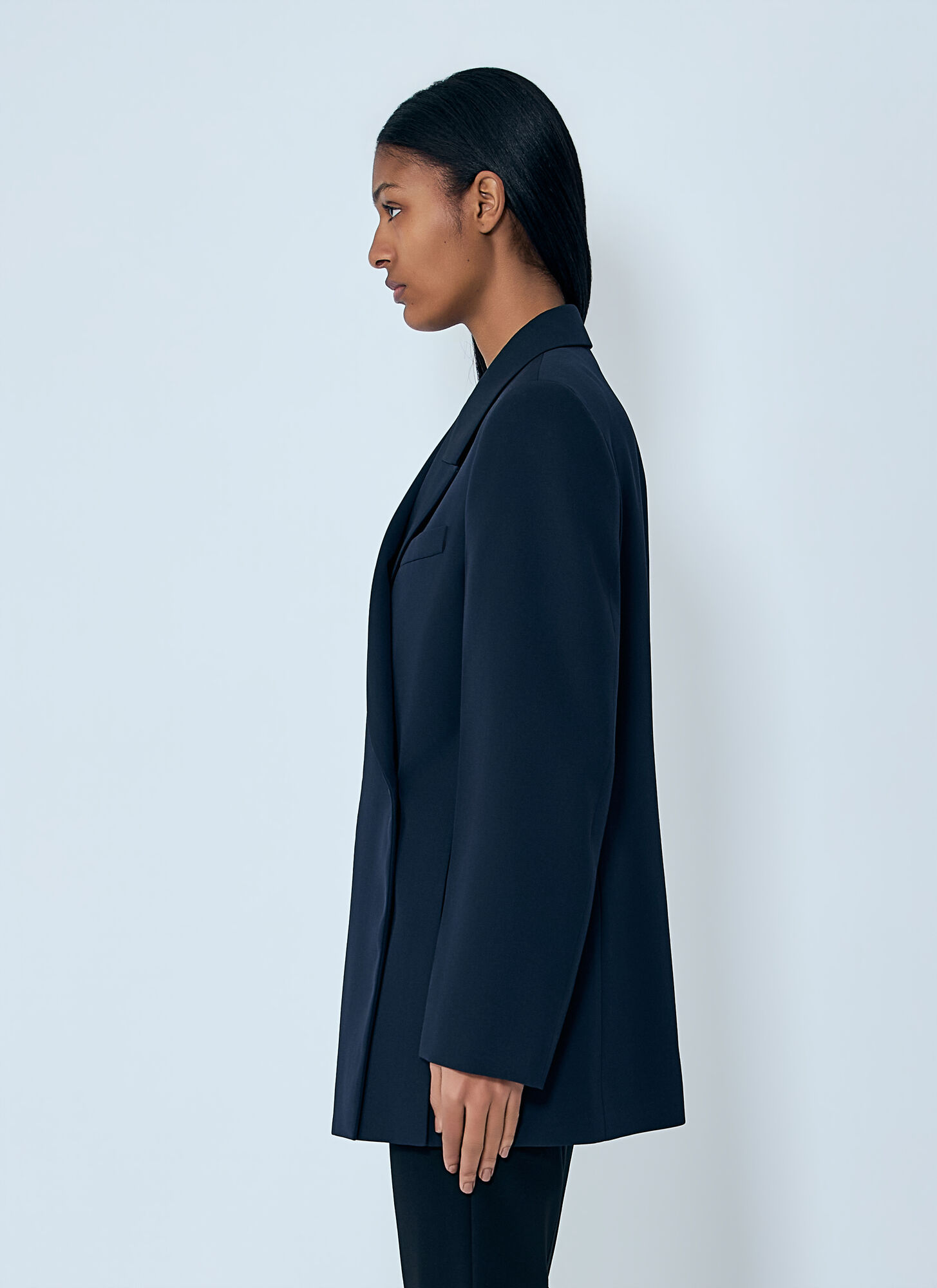  Jil Sander Jil Sander Double-breasted Wool Blazer - Frau Blazers Navy Fr - 36 