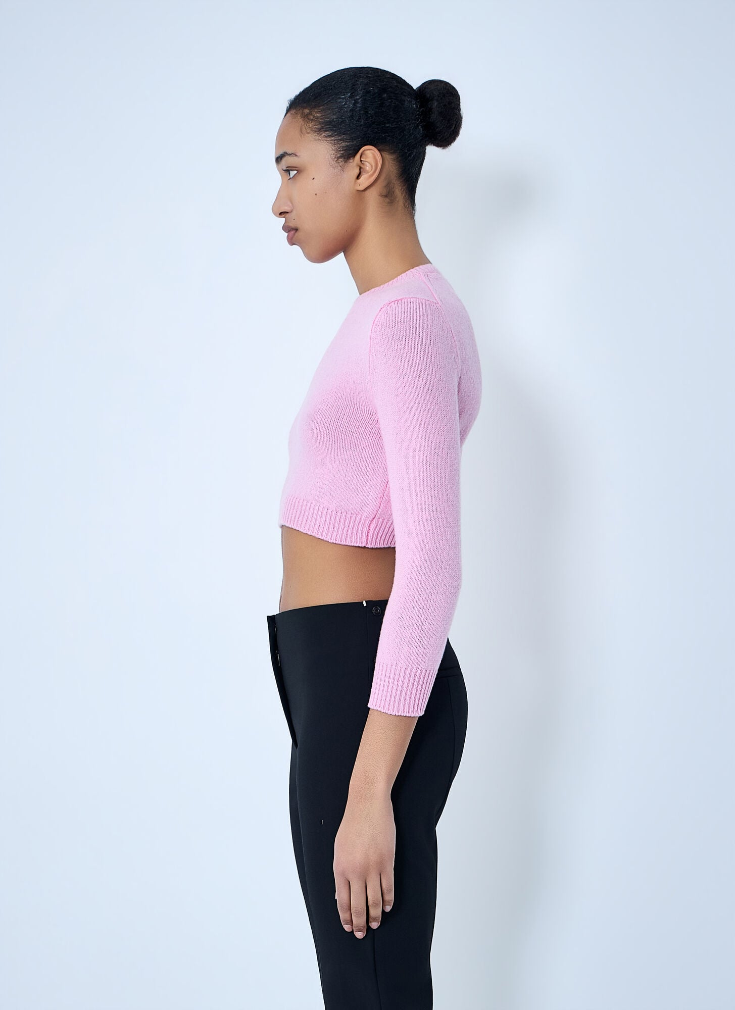  Jil Sander Jil Sander Cropped Knit Sweater - Frau Strick Pink It - 38 