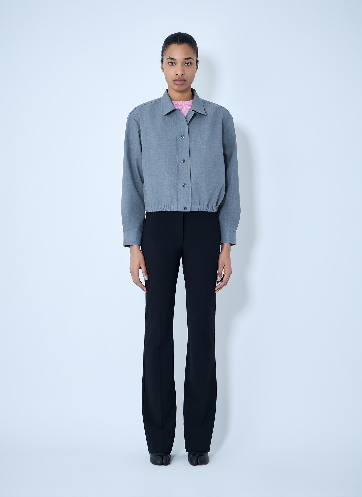  Jil Sander Jil Sander Cotton Poplin Cropped Shirt - Frau Hemden Grey It - 40 