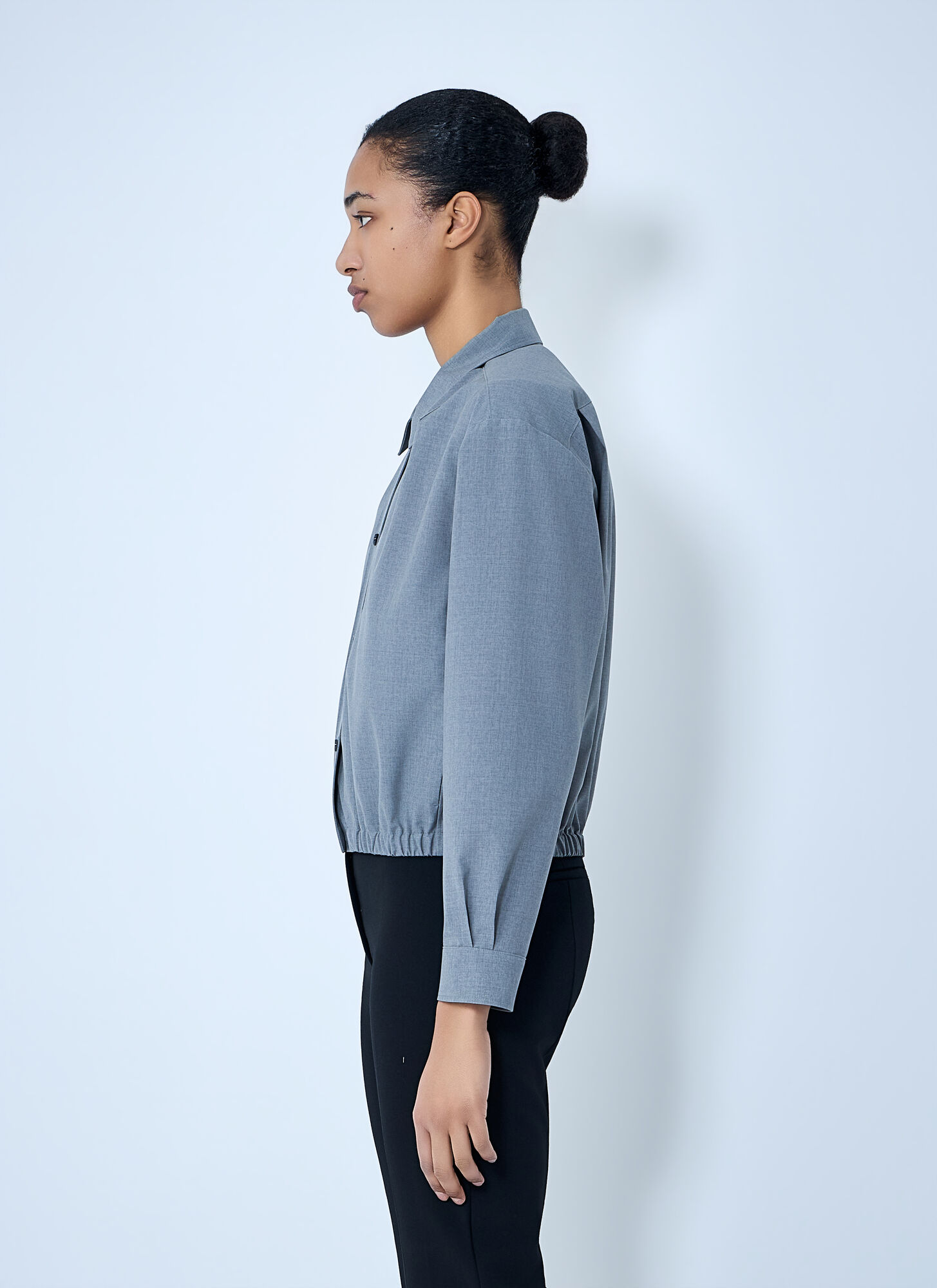  Jil Sander Jil Sander Cotton Poplin Cropped Shirt - Frau Hemden Grey It - 40 