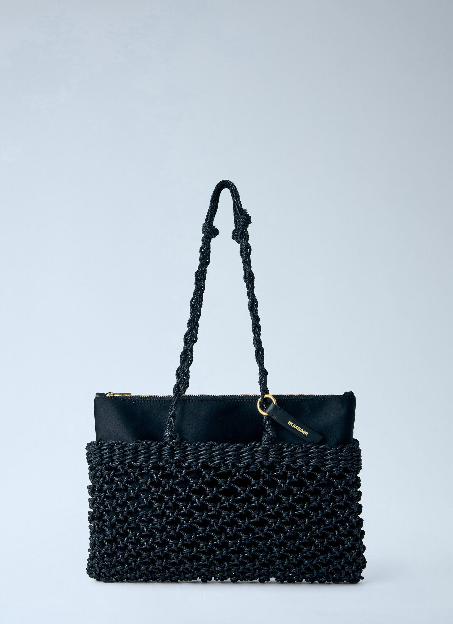 Jil Sander Women's Black Tangle Net Cord Shoulder Bag - Woman Shoulder Bags One Size