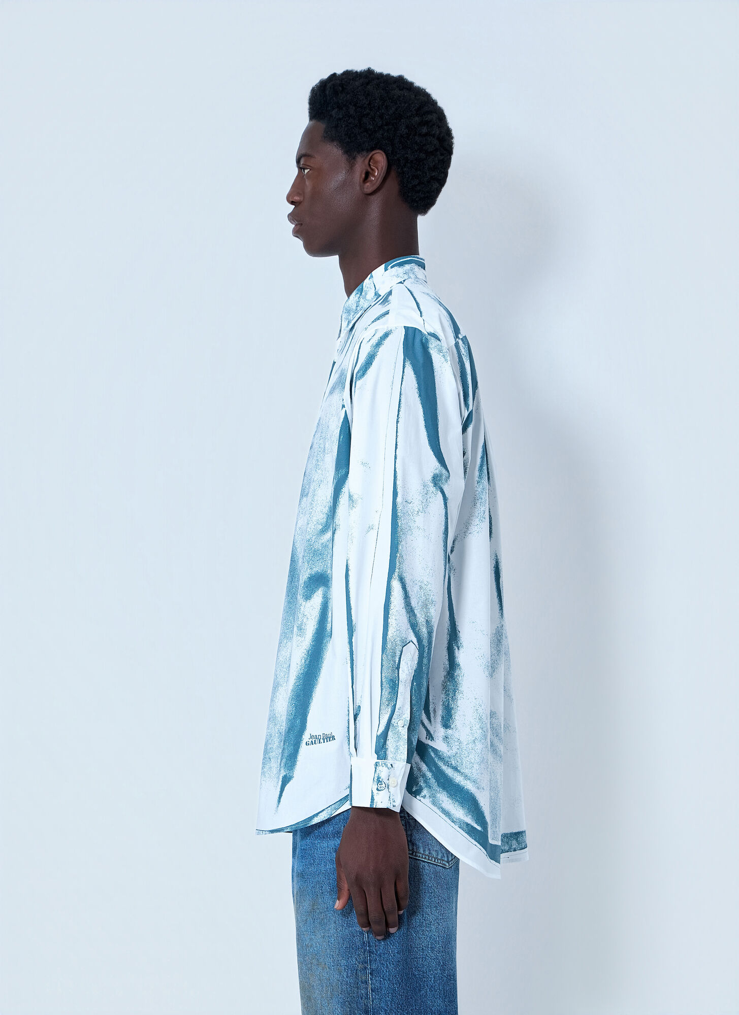  Jean Paul Gaultier Jean Paul Gaultier Abstract Print Button-down Shirt - Mann Hemden Blue S 